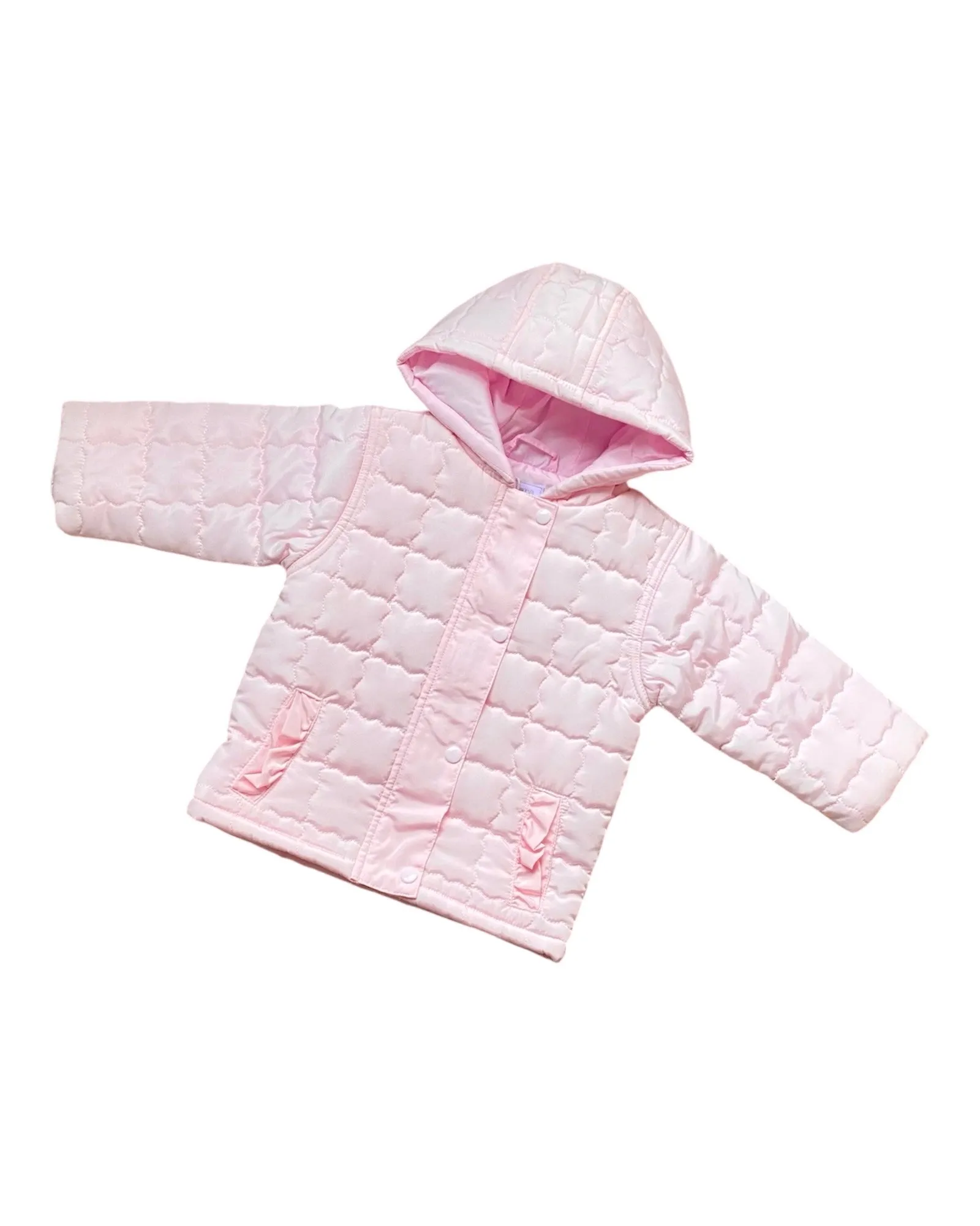Pink Slightly Padded Hooded Coat