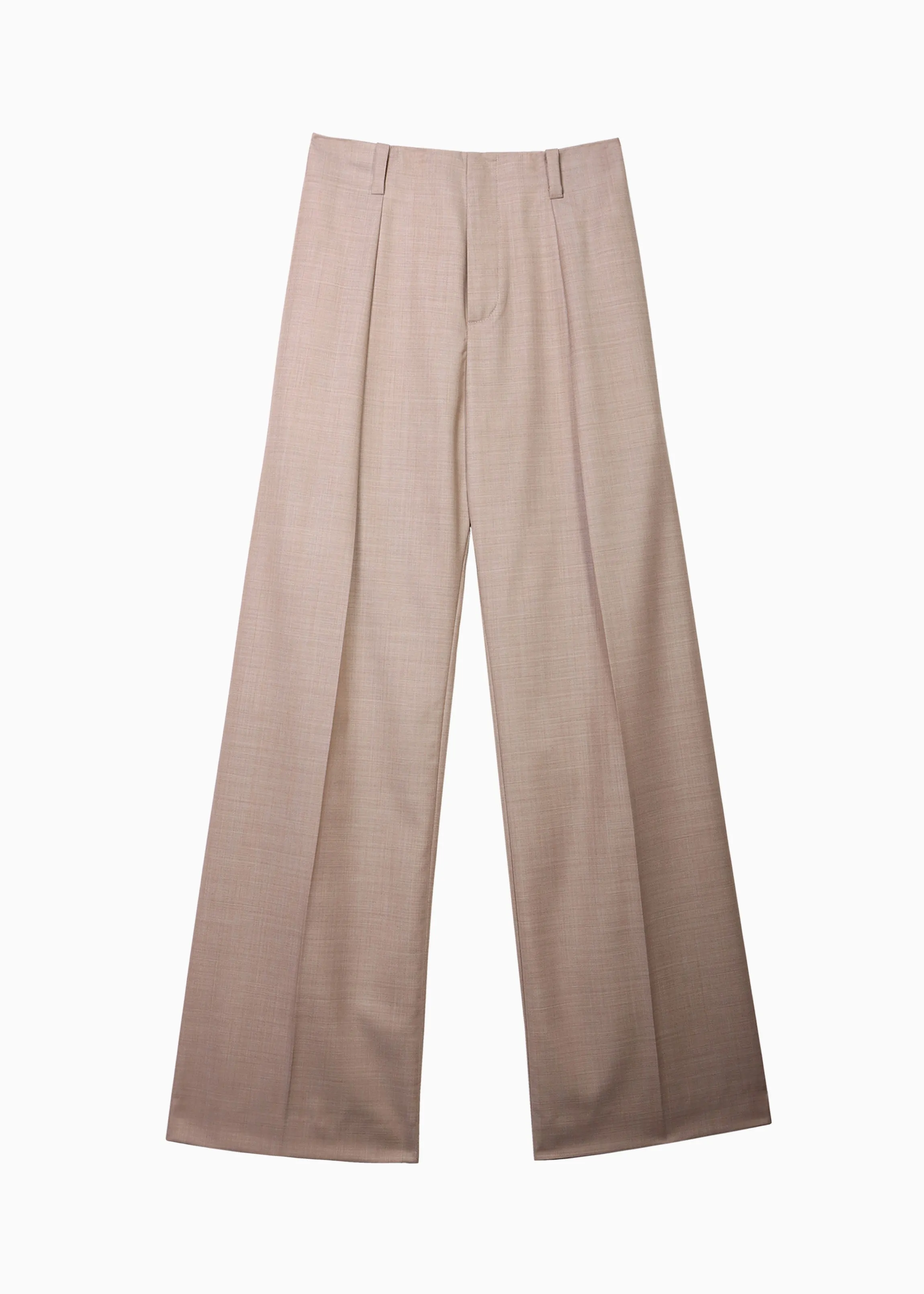 Pleated Straight Trousers