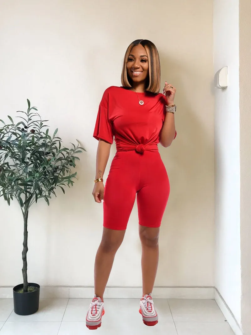 Plus Size Short Two Piece Set Tracksuit