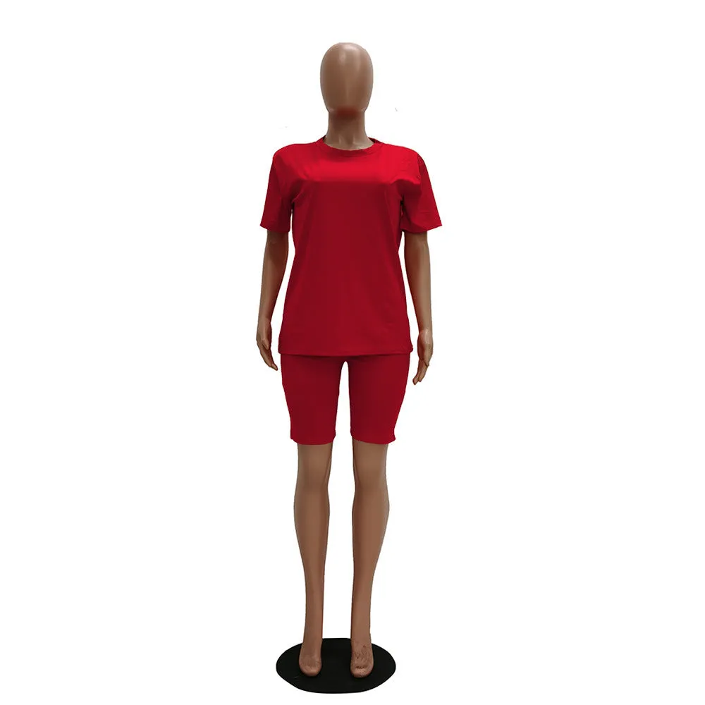 Plus Size Short Two Piece Set Tracksuit