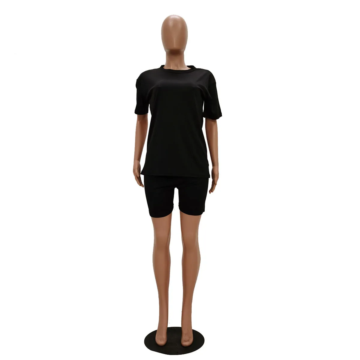 Plus Size Short Two Piece Set Tracksuit