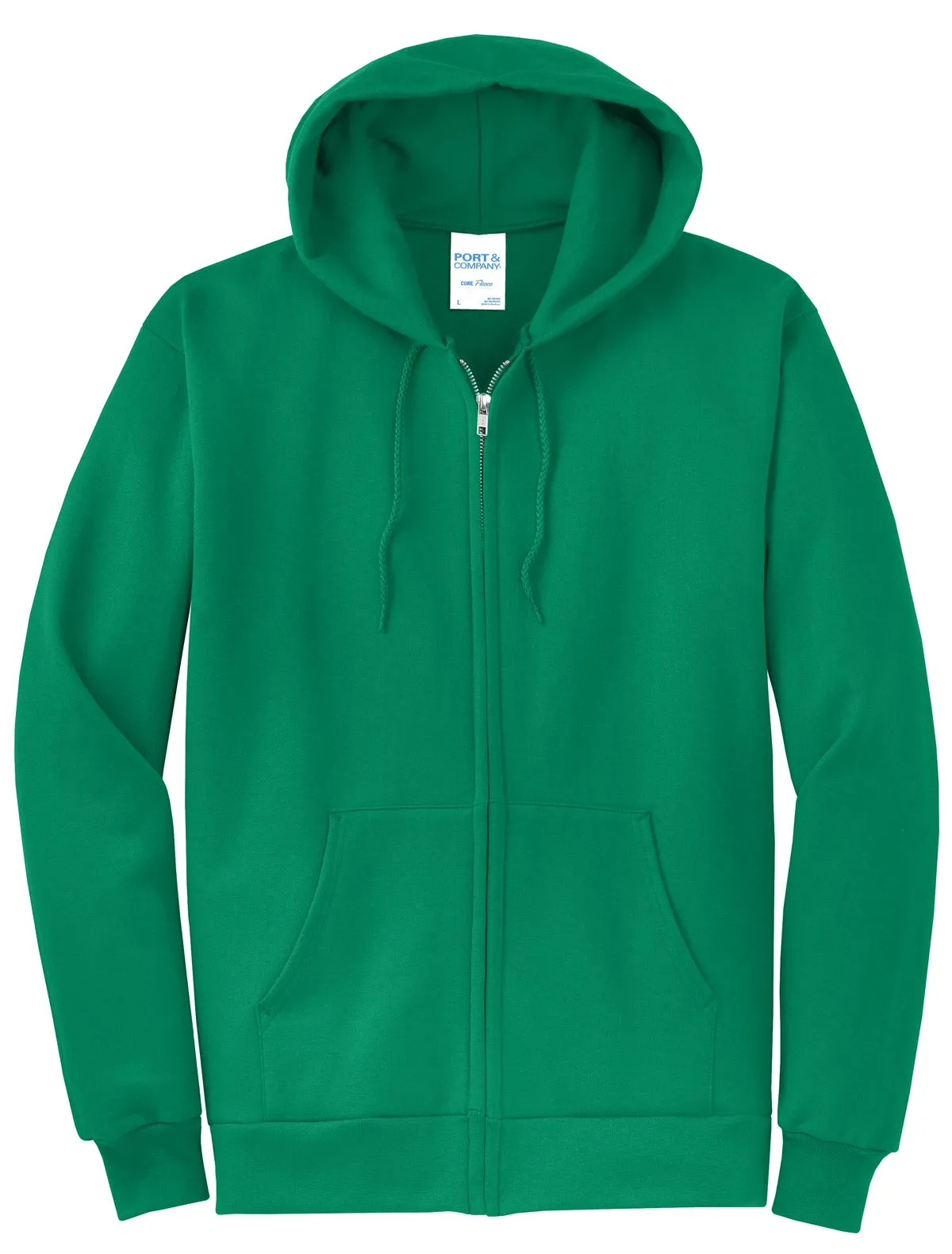 Port & Company Core Fleece Full-Zip Hooded Sweatshirt. PC78ZH Kelly