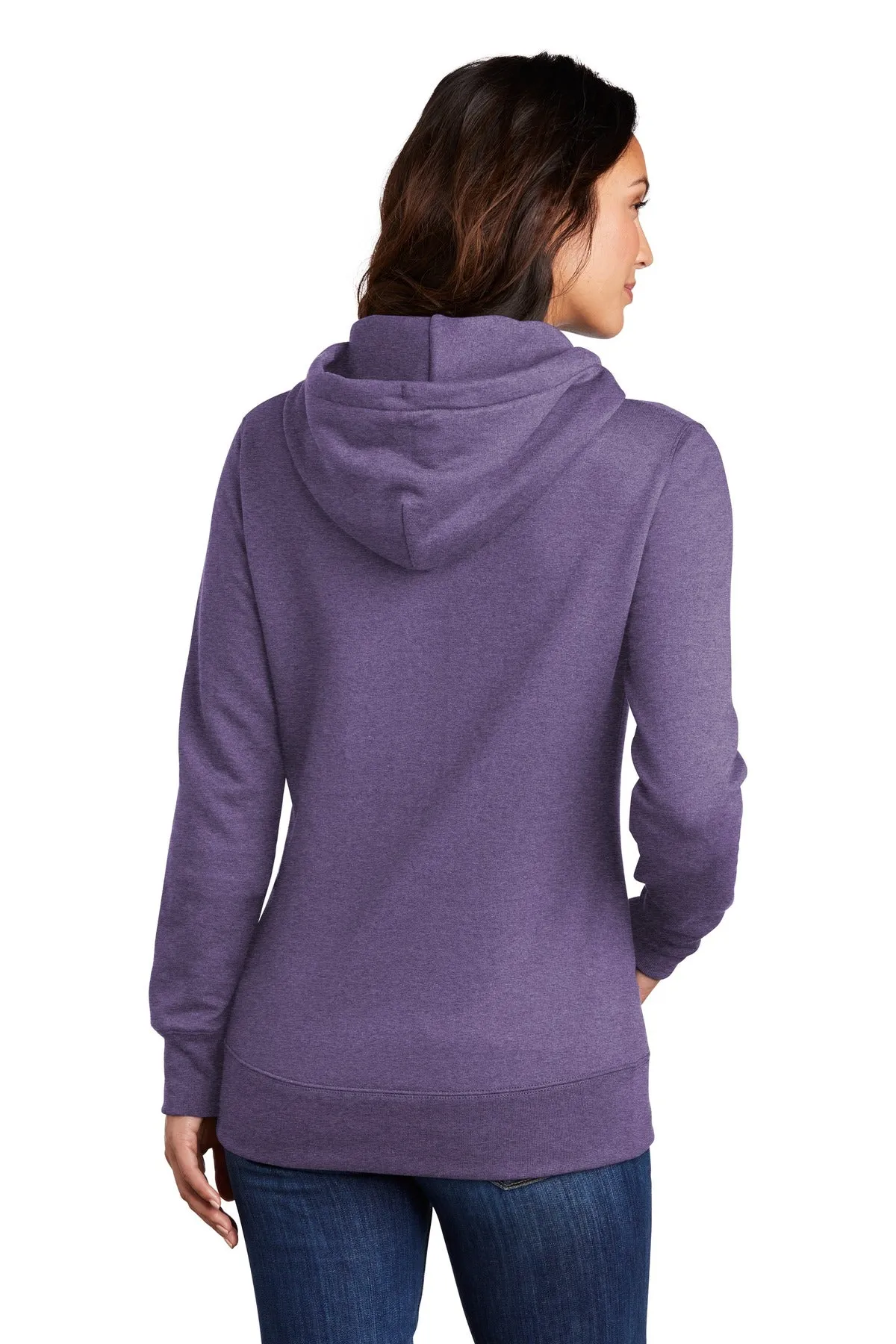 Port & Company  Women's Core Fleece Pullover Hooded Sweatshirt LPC78H Heather Purple