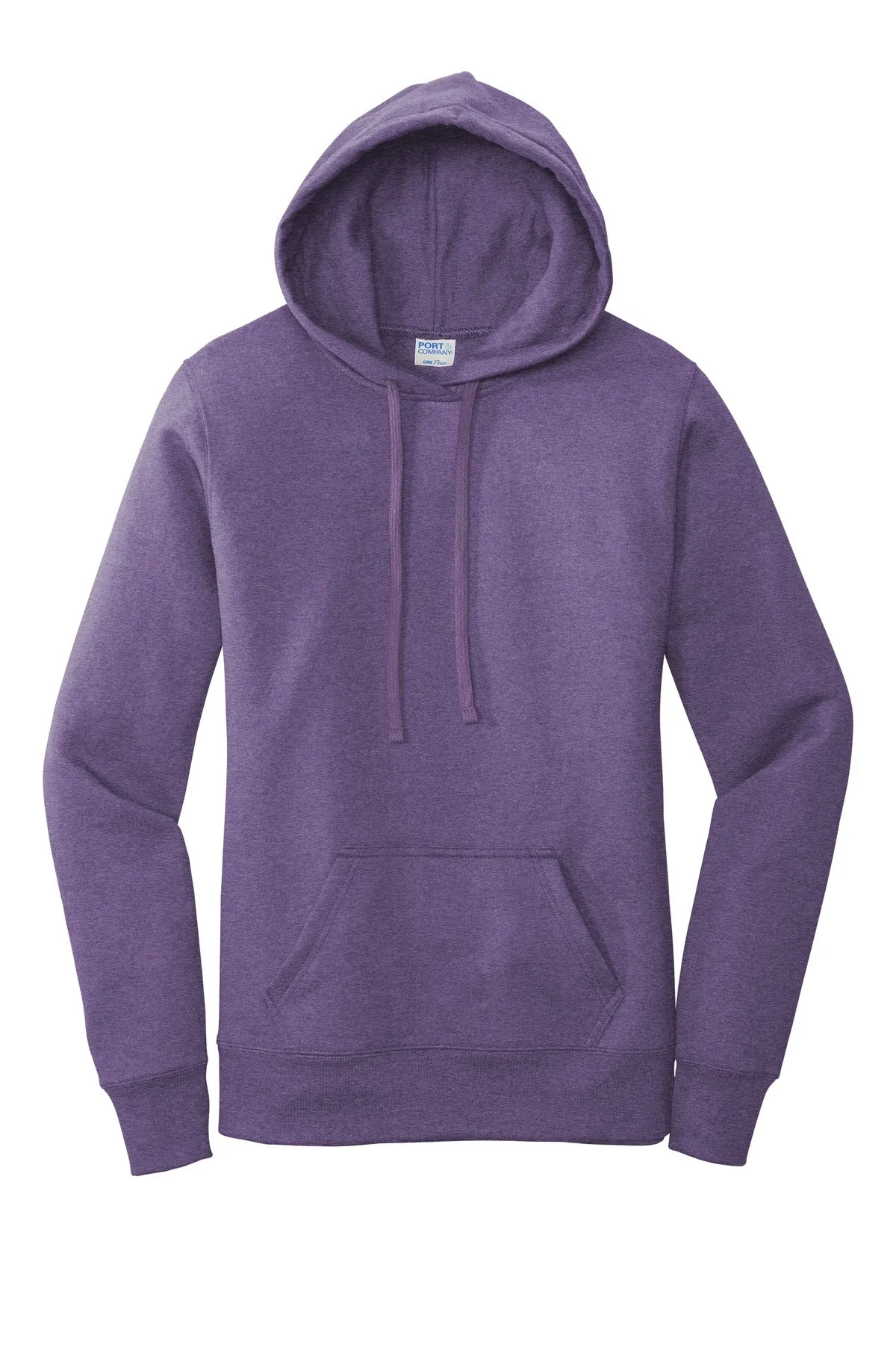Port & Company  Women's Core Fleece Pullover Hooded Sweatshirt LPC78H Heather Purple