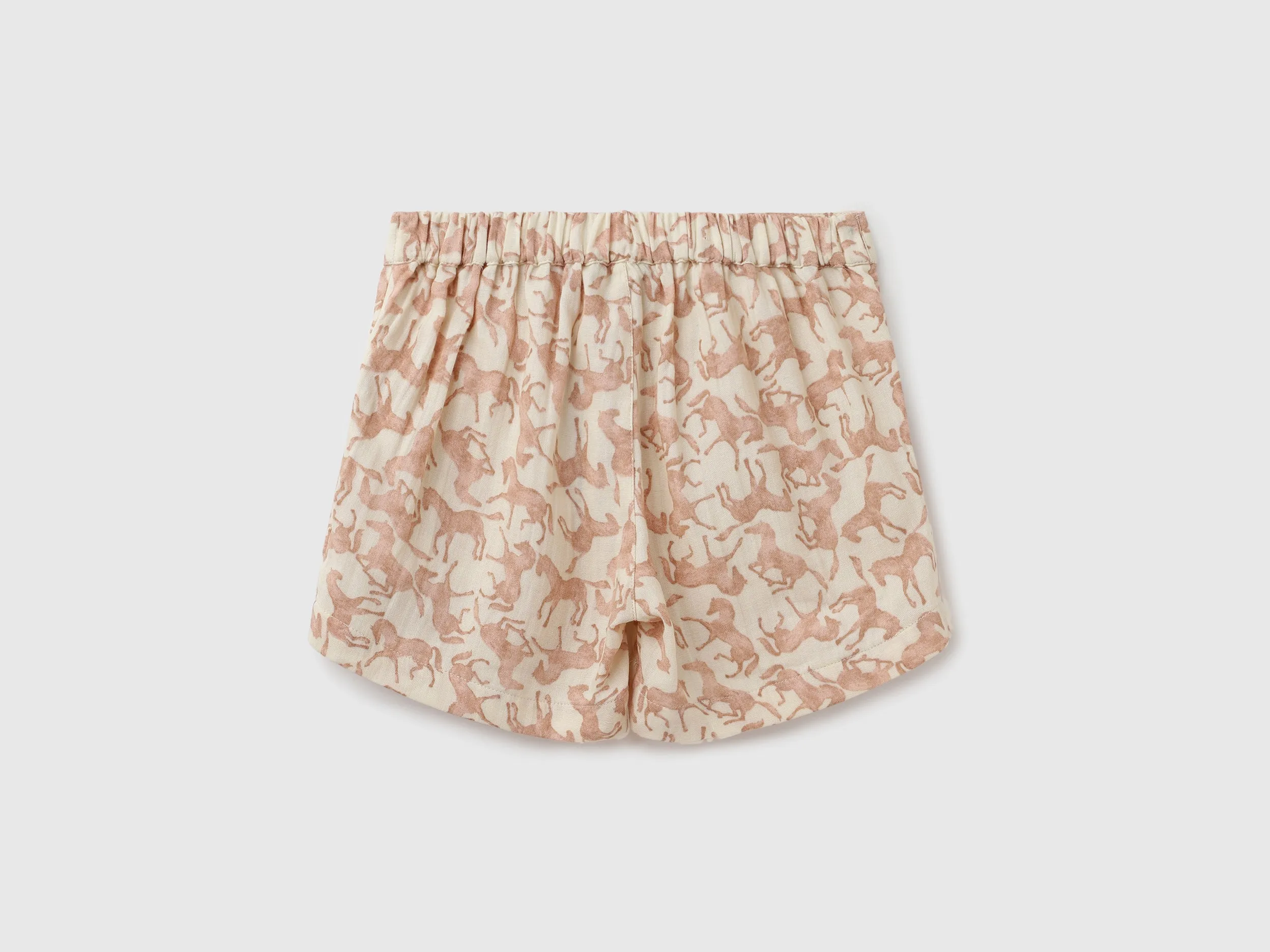 Printed Regular Fit Mid Rise Shorts