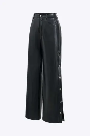 Quateria - Classic Tailored Fit Woman's Wide Leg Trousers