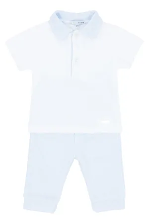 "Louis" Baby Blue Polo Shirt & Trousers