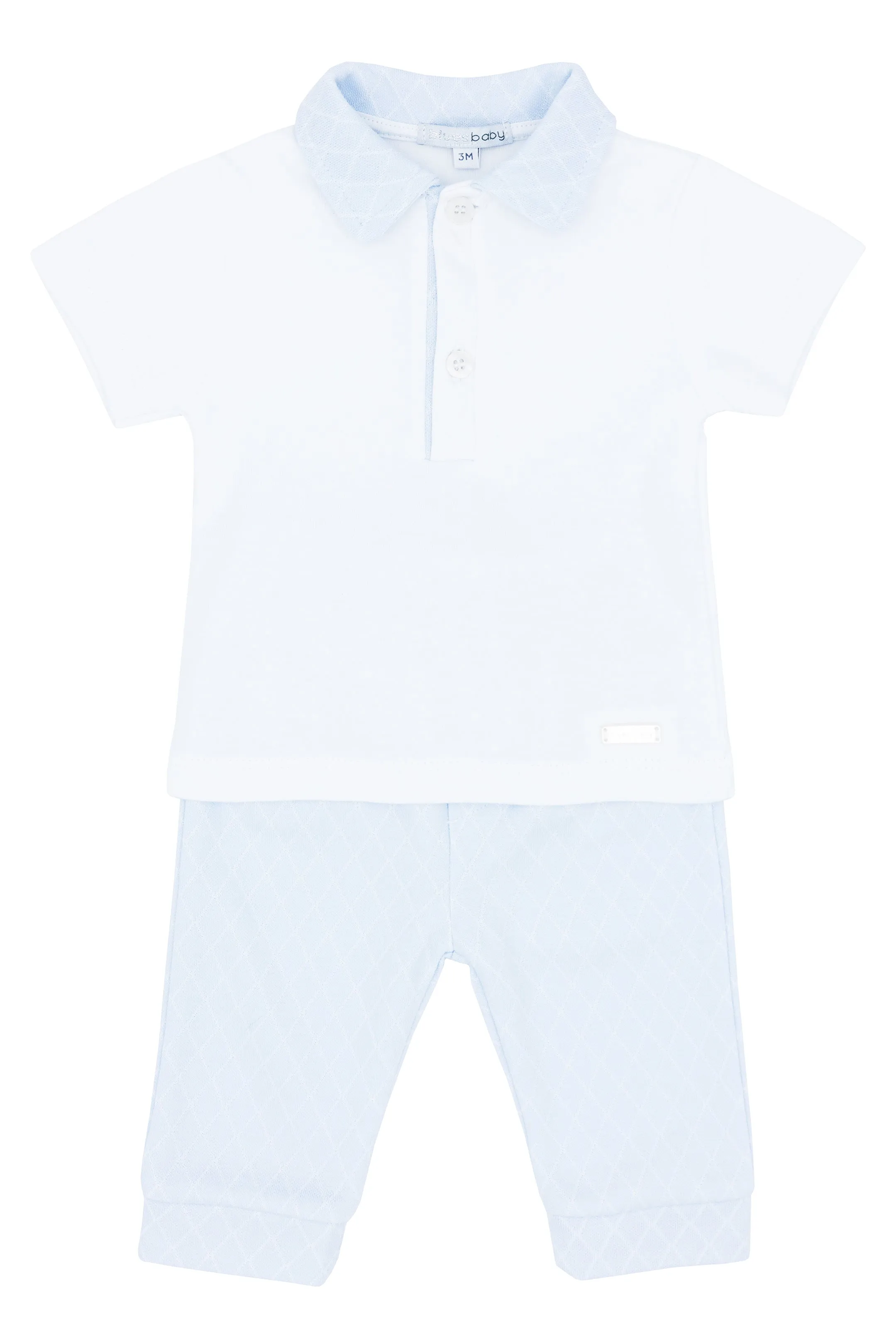 "Louis" Baby Blue Polo Shirt & Trousers