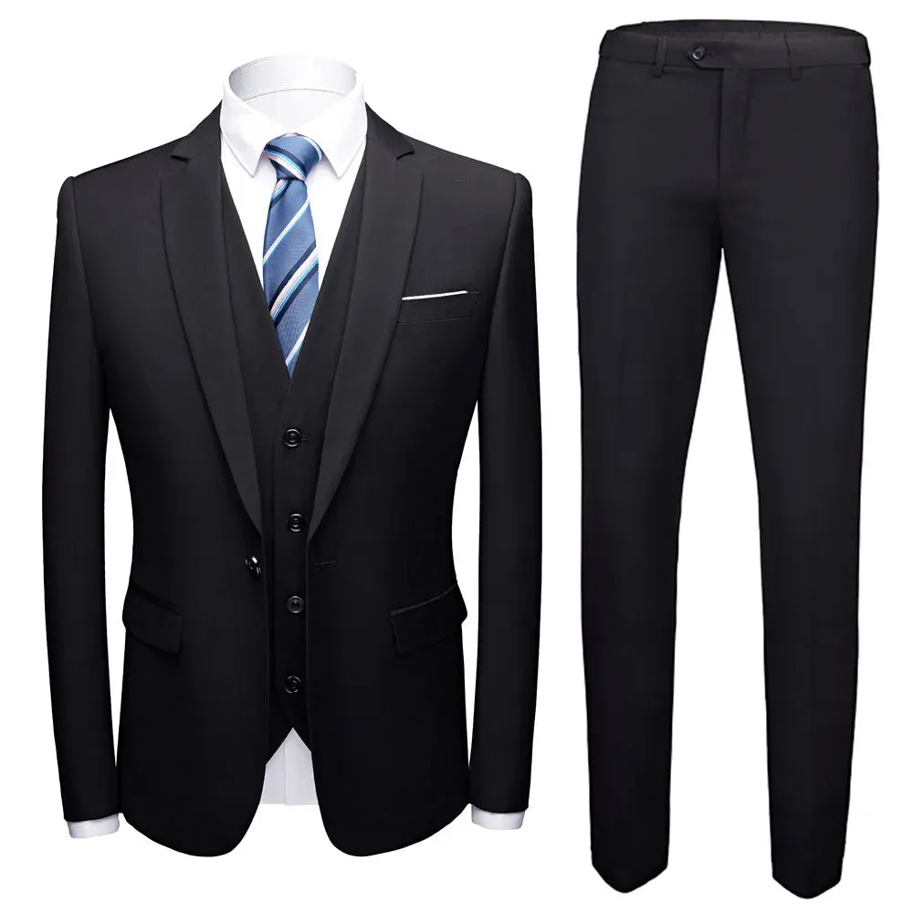 Refined Blue Business Suit Ensemble