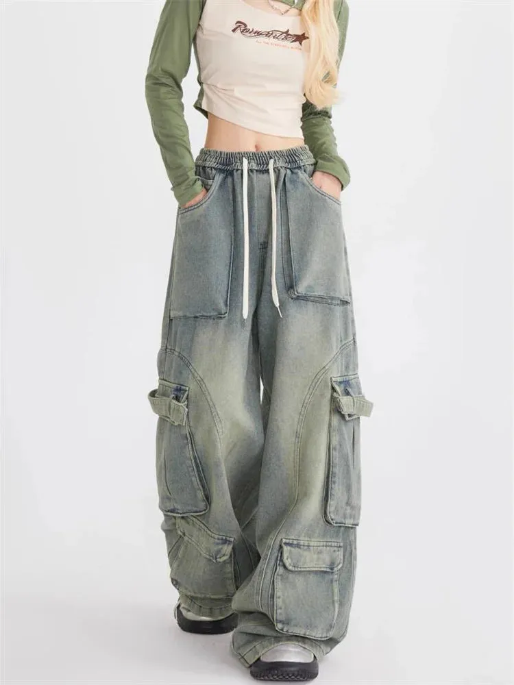 Retro loose jeans for women