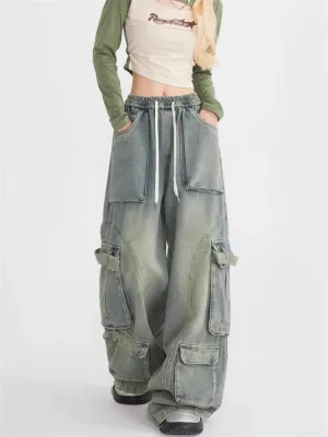 Retro loose jeans for women