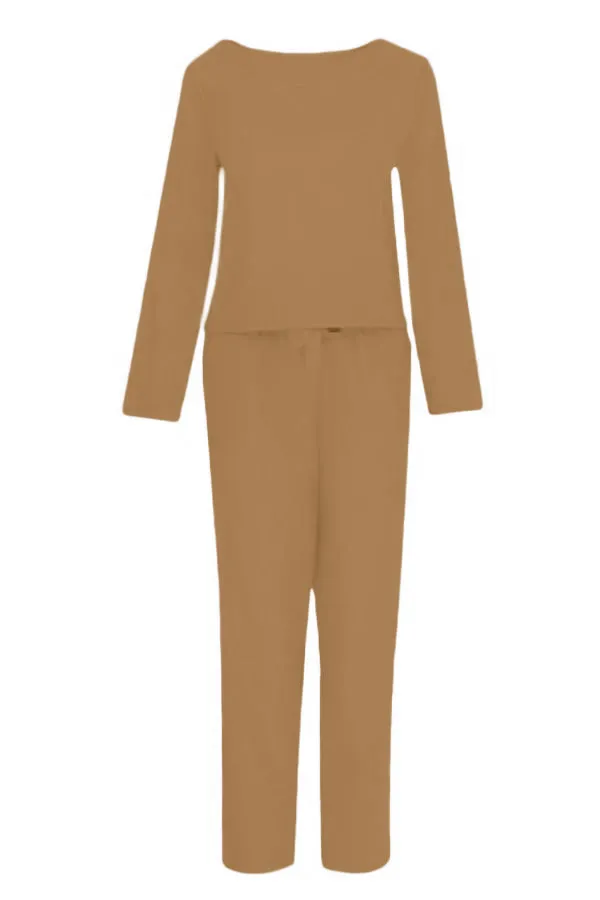 Retro Monochrome Linen Two-Piece Set