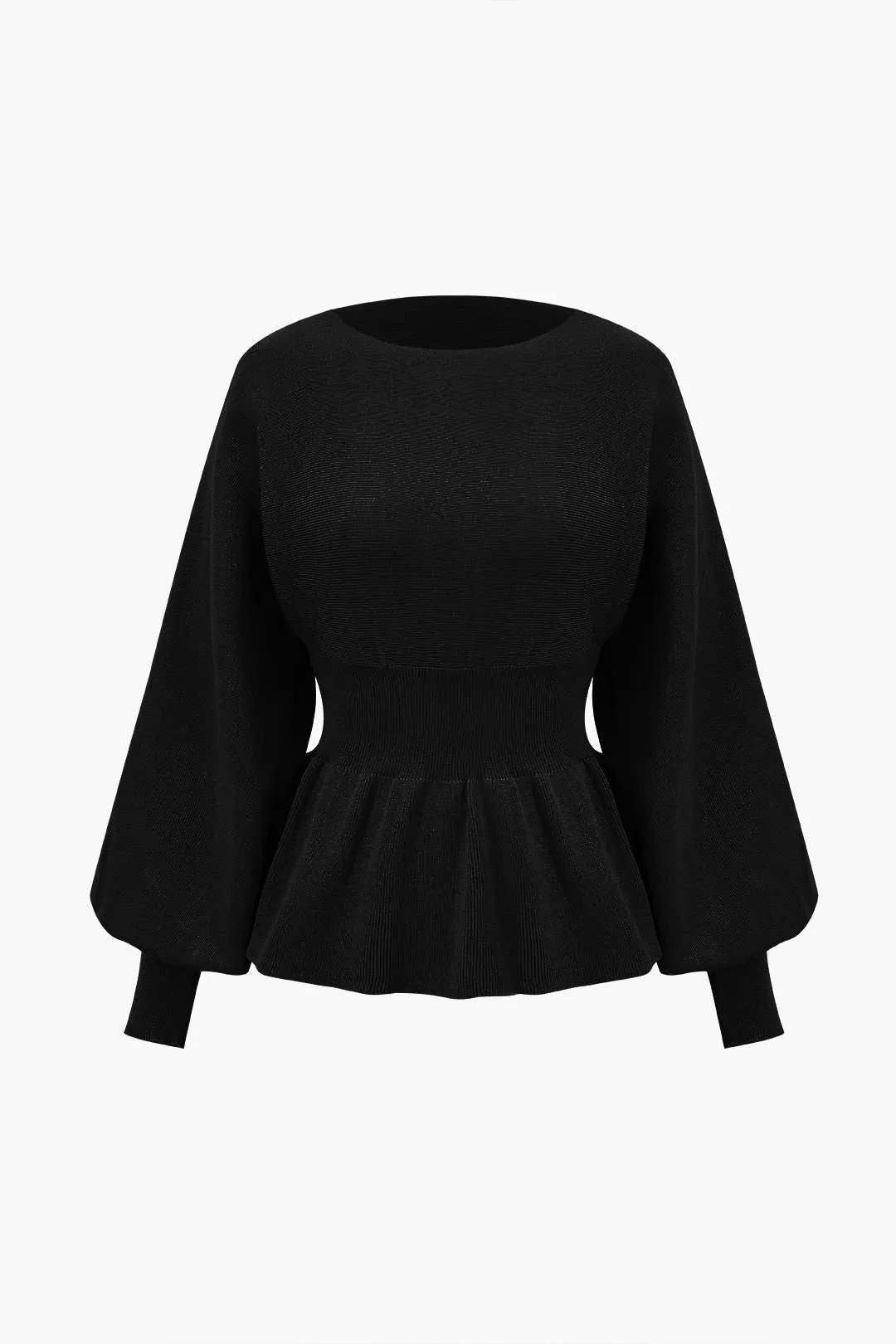 Rosie - Elegant Knit Gigot Sleeve Woman's Skirt Set