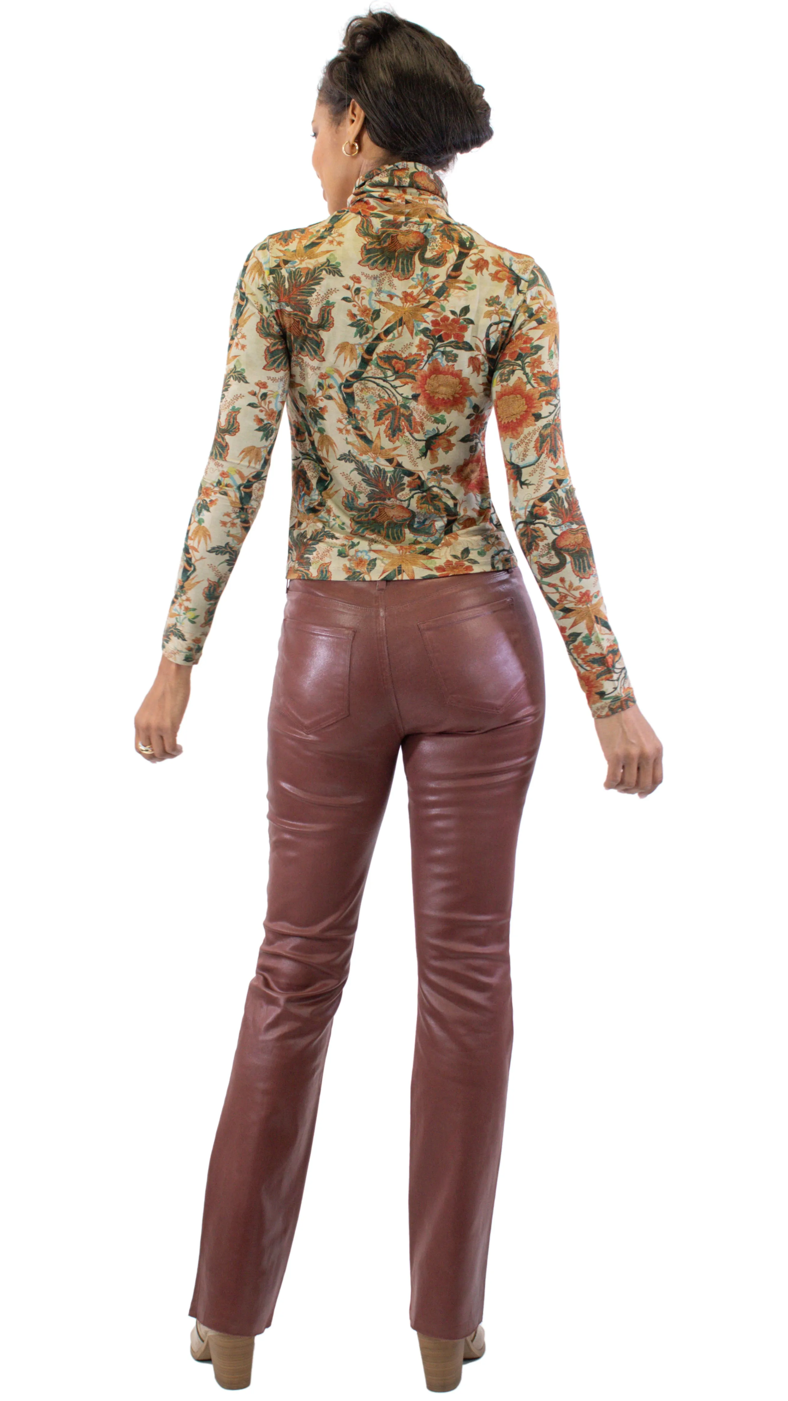 Ruth Coated Jean - Dark Cinnamon