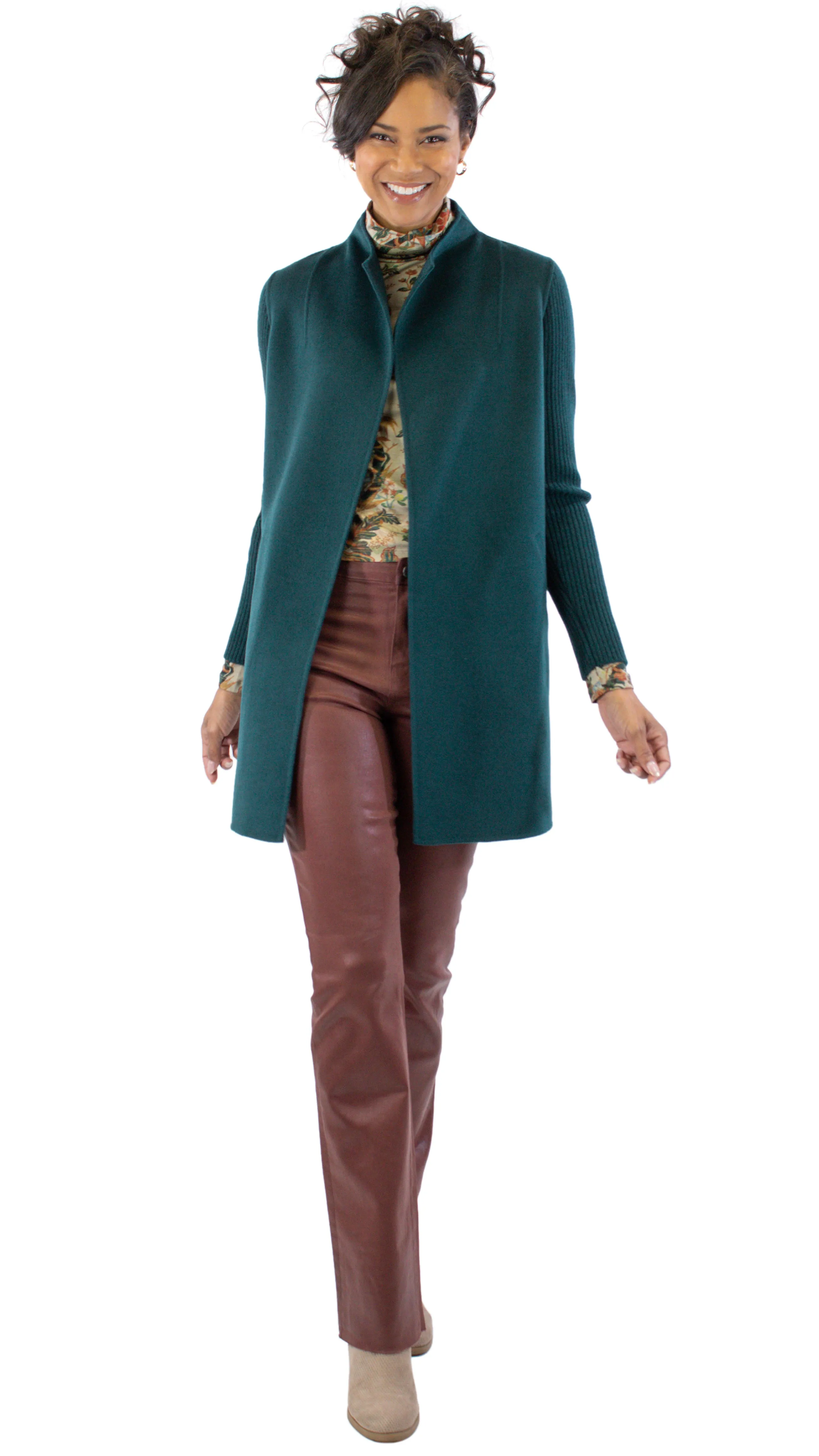 Ruth Coated Jean - Dark Cinnamon