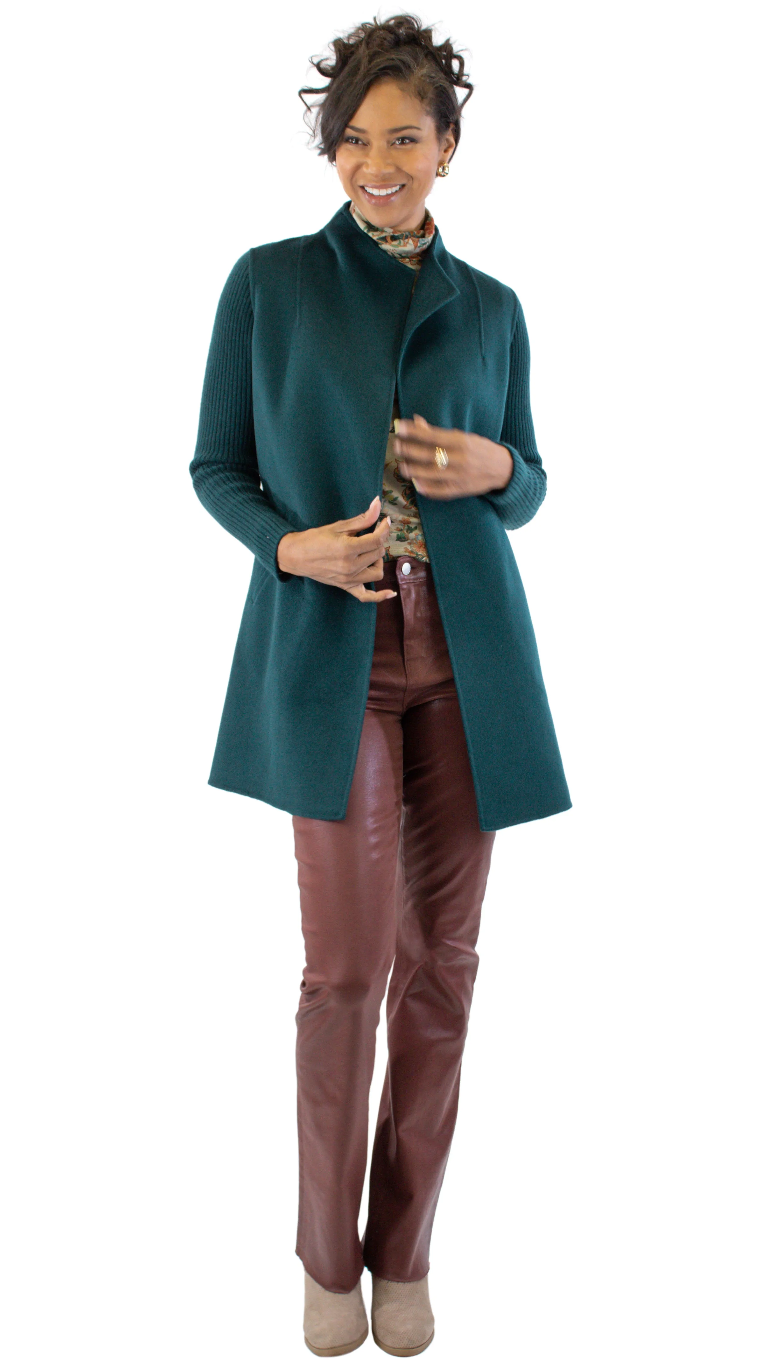 Ruth Coated Jean - Dark Cinnamon
