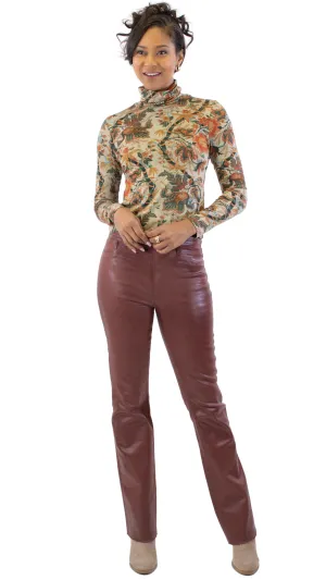 Ruth Coated Jean - Dark Cinnamon