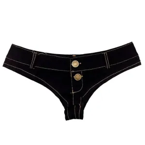 Sexy Jeans MINI Denim Shorts High Cut Bikini Hot Jean Short Double Button Low Rise Waist Shorts Exotic Culb Wear 5 Colours FX35