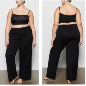 SKIMS Loungewear Sleep Pant in Black Size 4XL