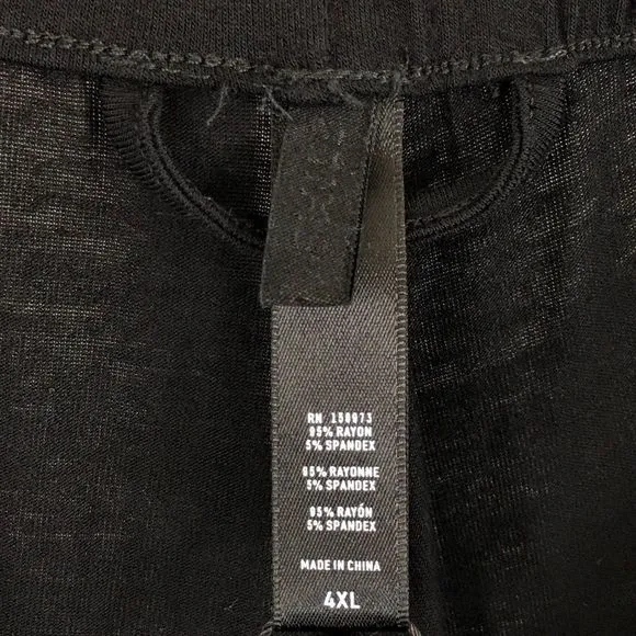 SKIMS Loungewear Sleep Pant in Black Size 4XL