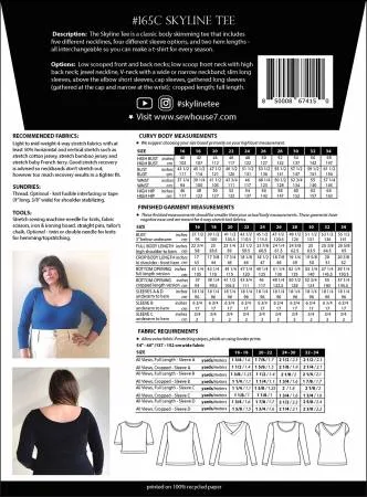 Skyline Tee Curvy Fit Pattern --- Sew House Seven