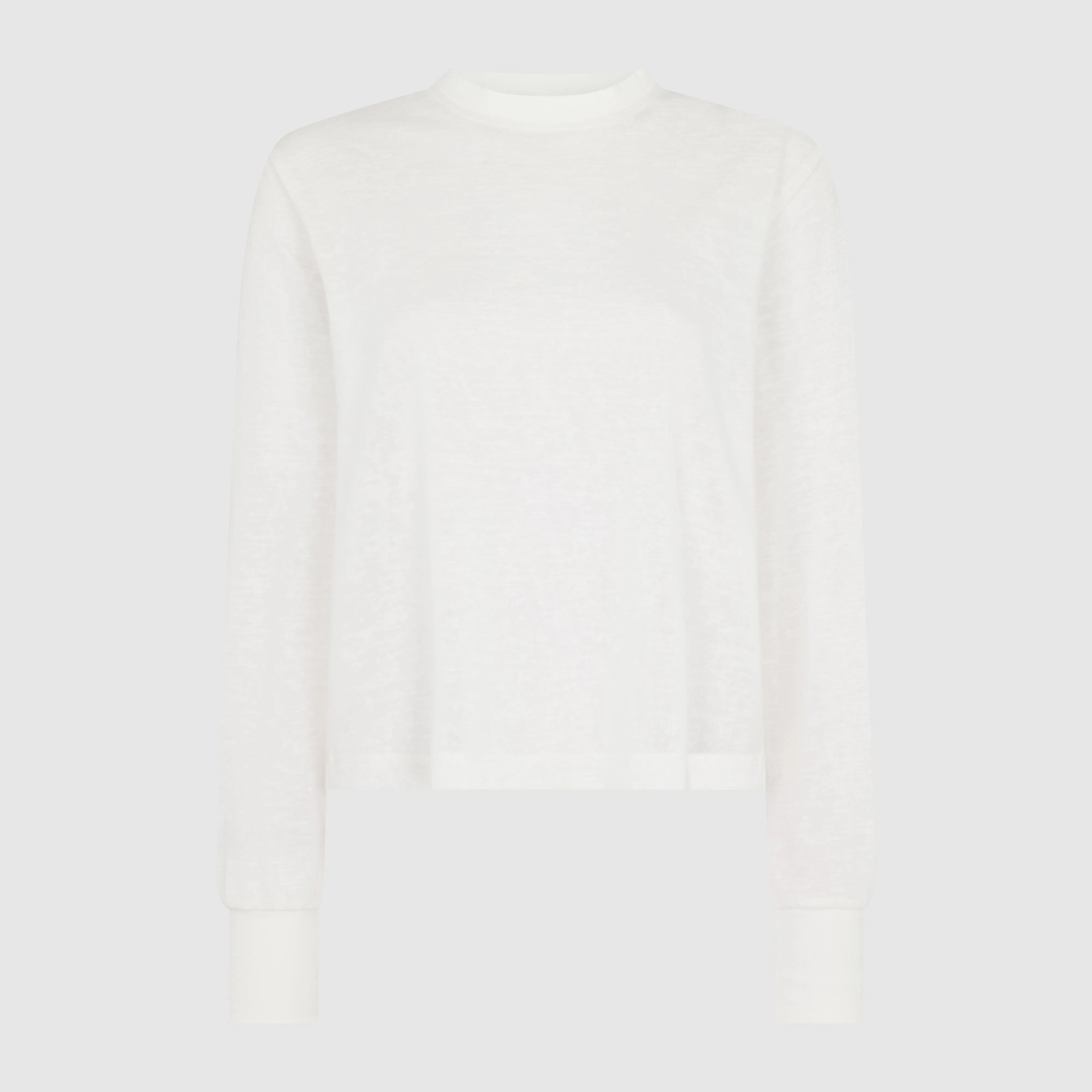 SLUB LONG SLEEVE TEE - WHITE