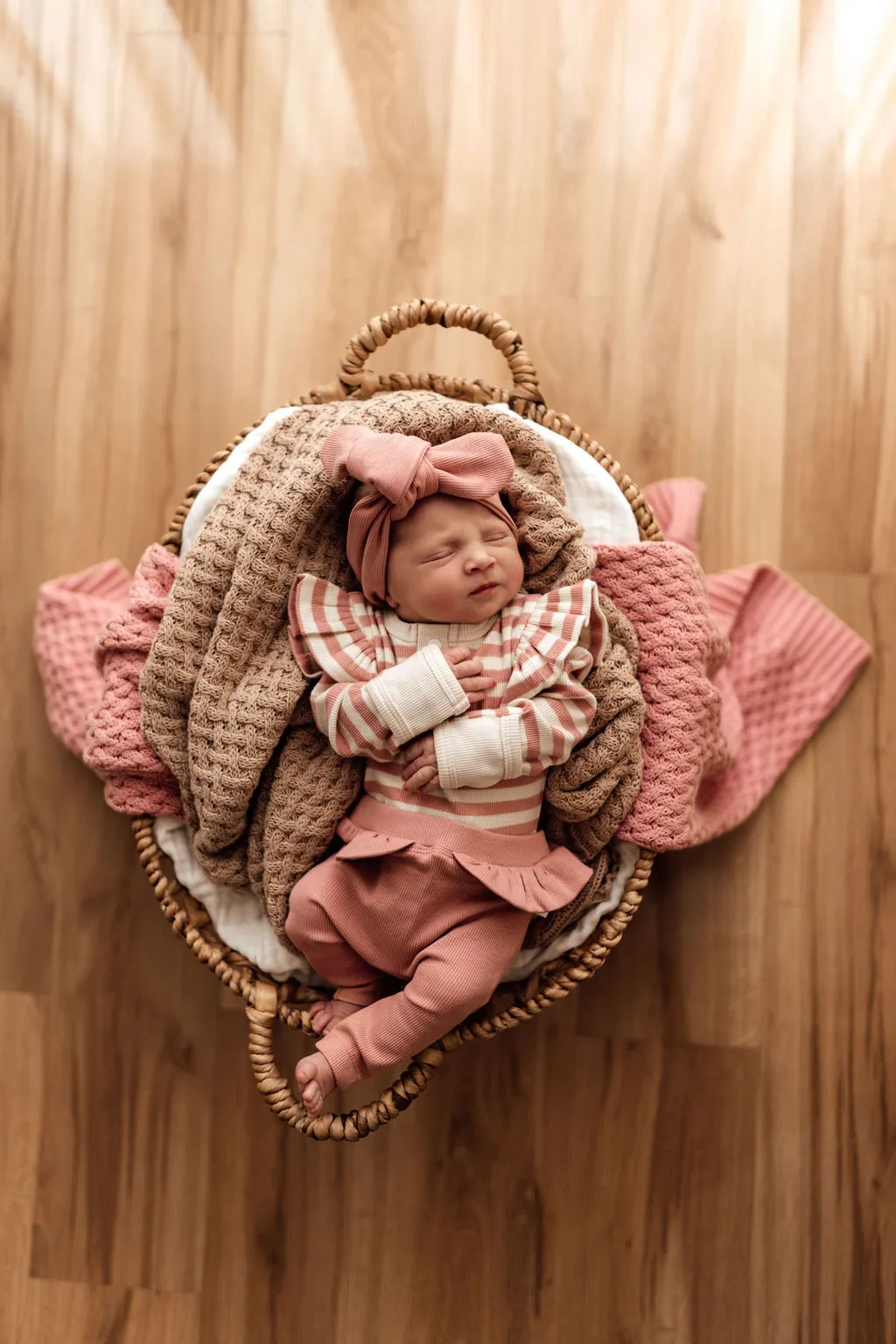 Snuggle Hunny Ribbed Organic Pants - Rose