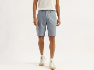 Solid Comfort Fit Chambray Slub Shorts