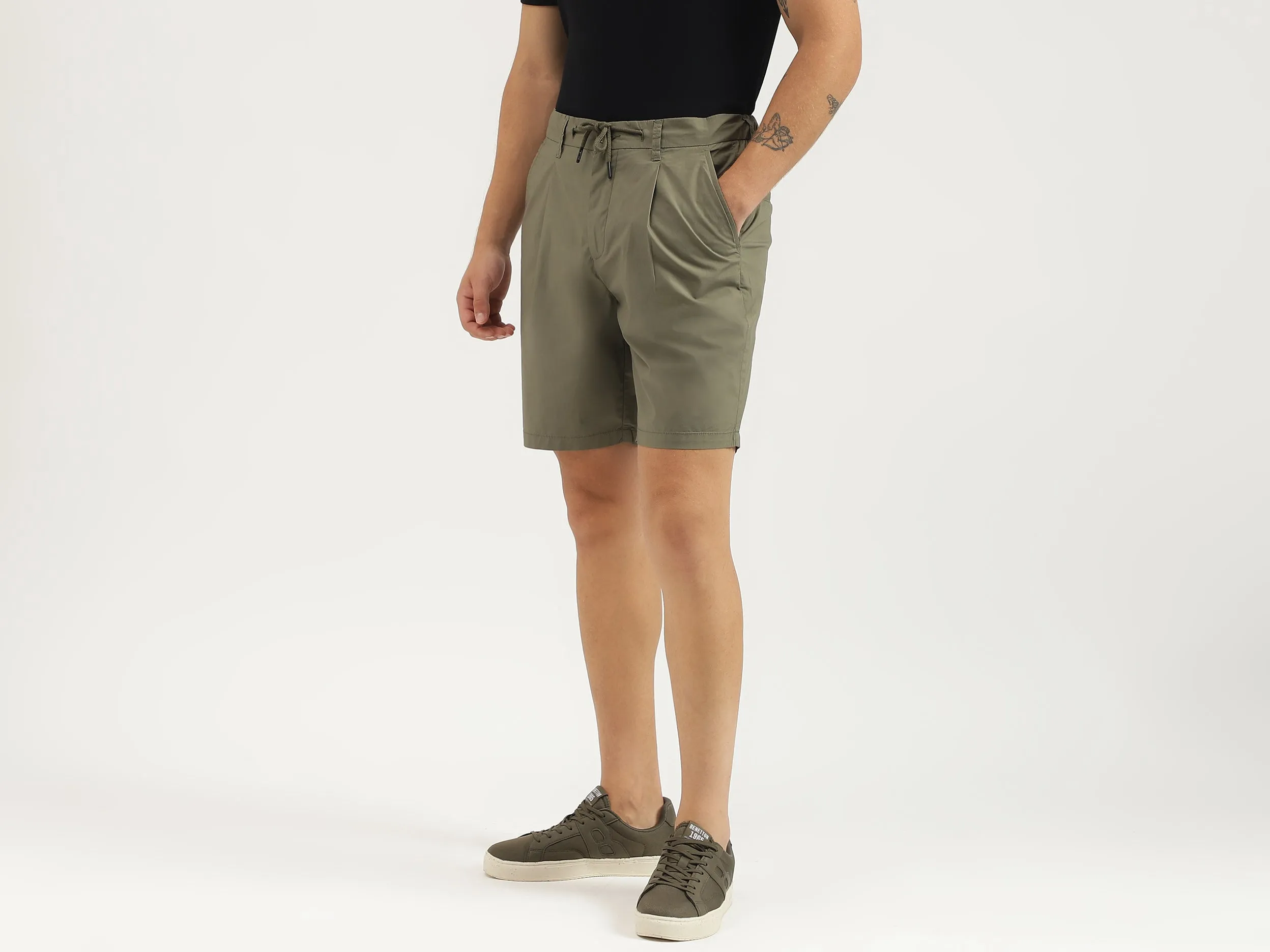 Solid Relaxed Fit Shorts