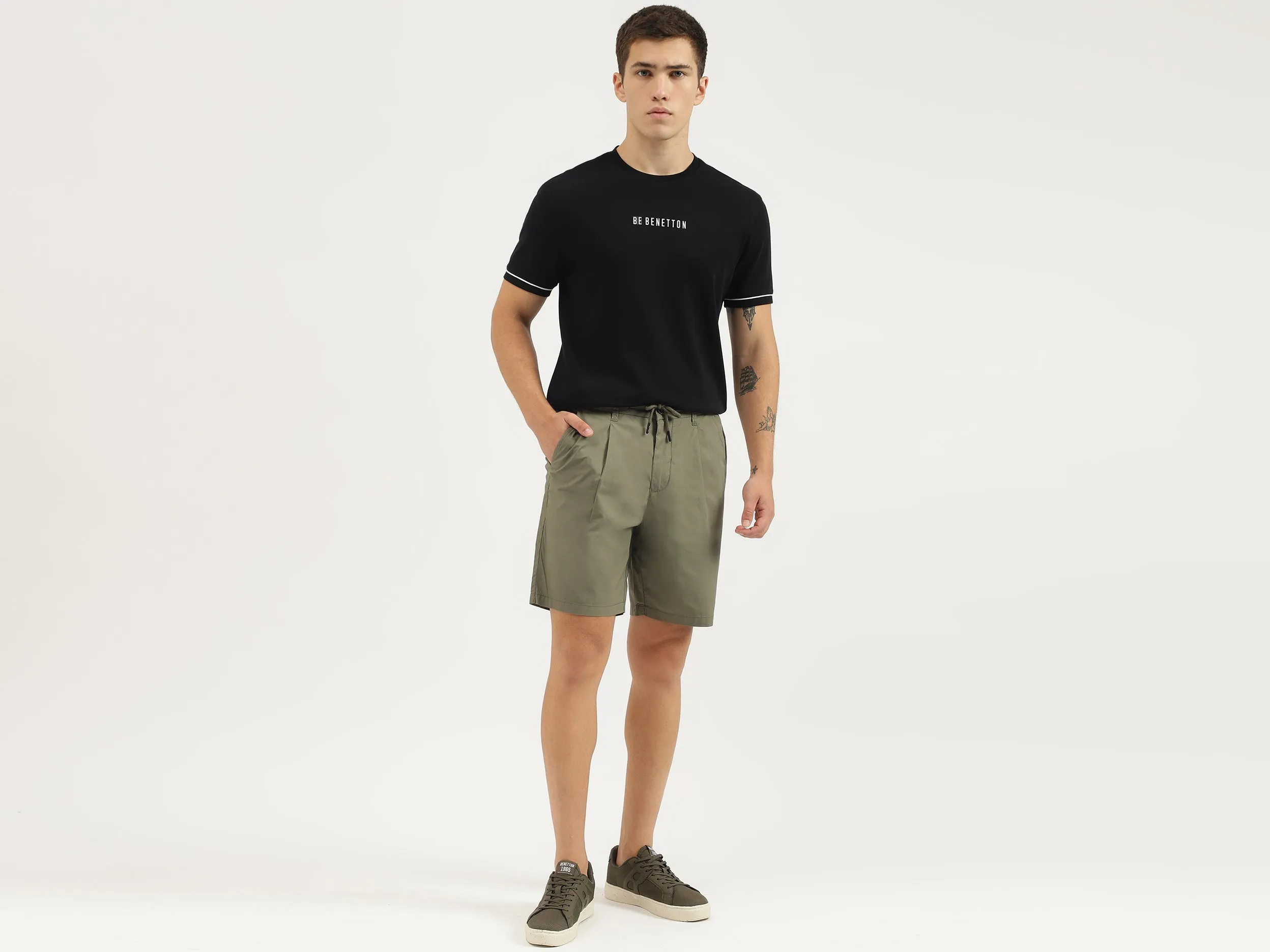 Solid Relaxed Fit Shorts
