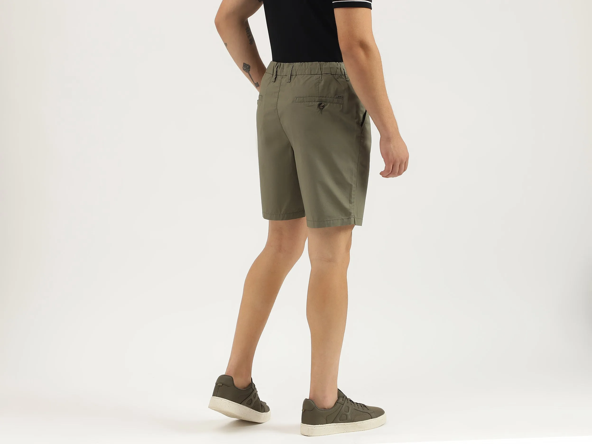 Solid Relaxed Fit Shorts