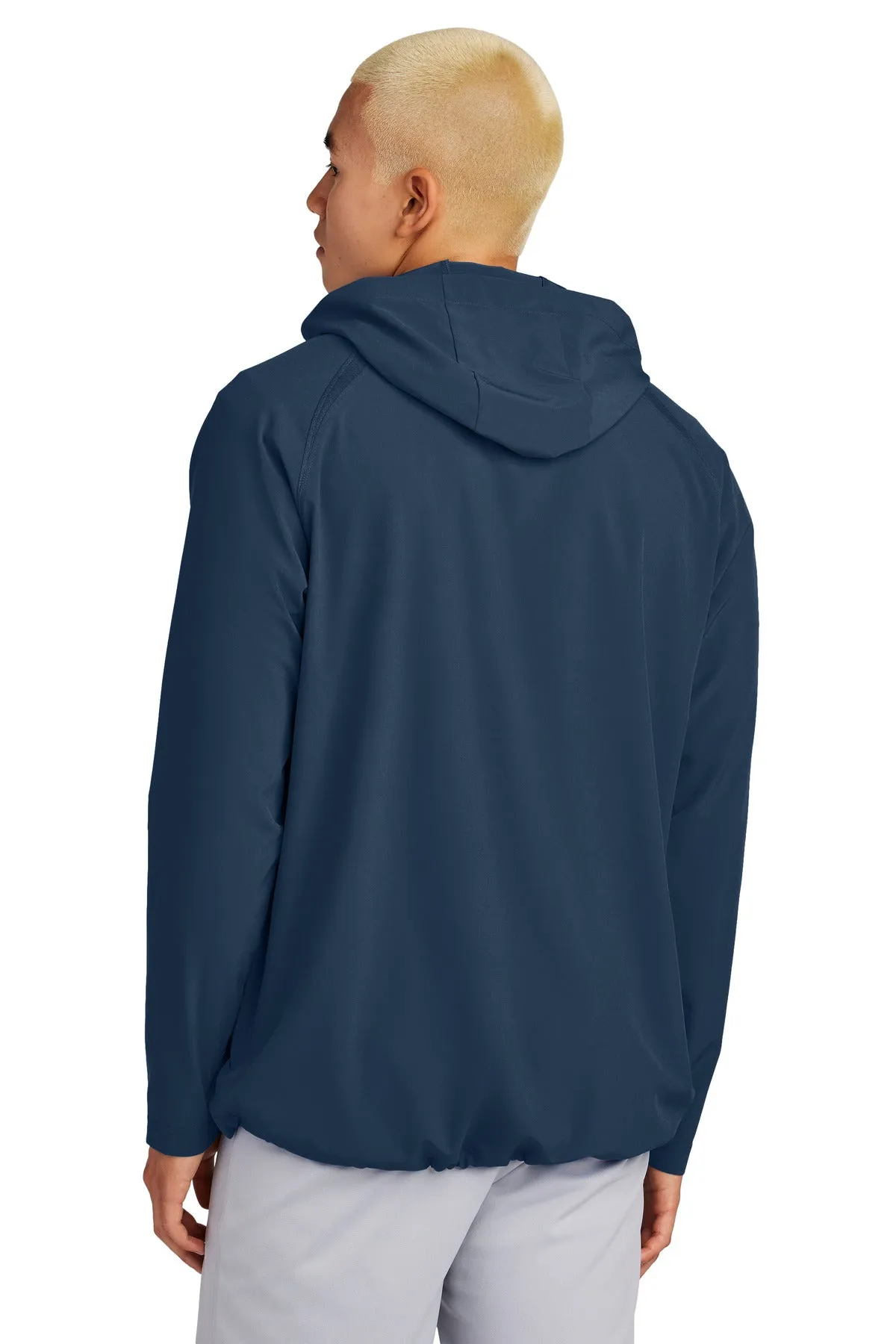 Sport-Tek Repeat 1/2-Zip Long Sleeve Hooded Jacket JST488 True Navy