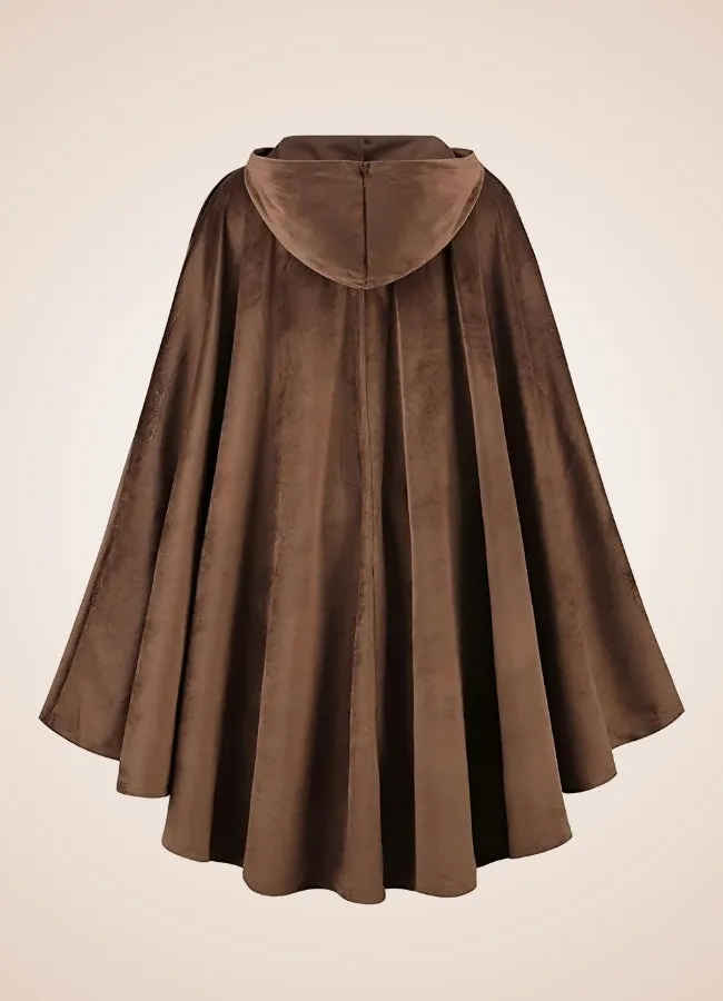 Steampunk Women's Renaissance Hooded Cape