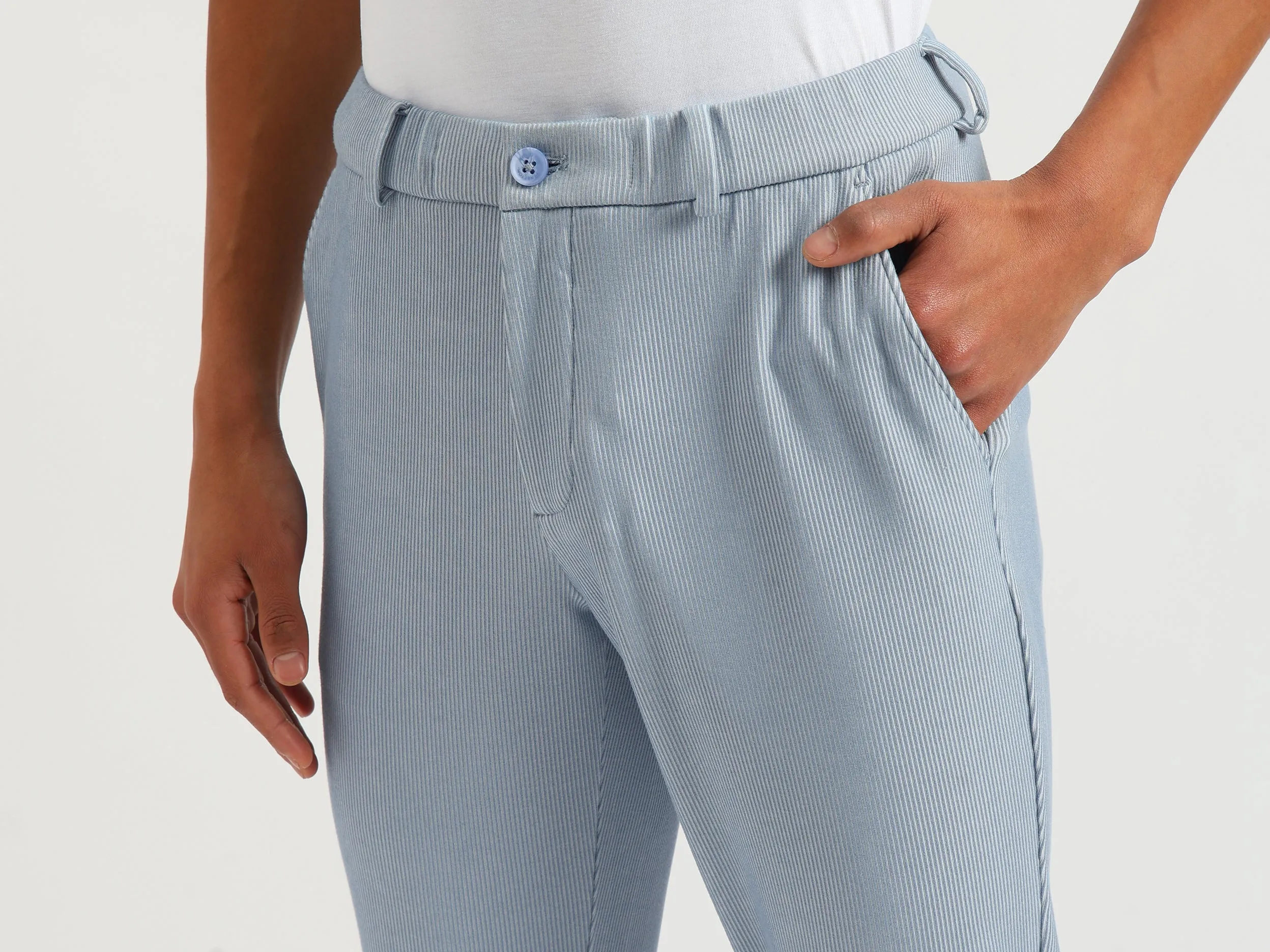 Striped Relaxed Fit Knit Cordinate Pants