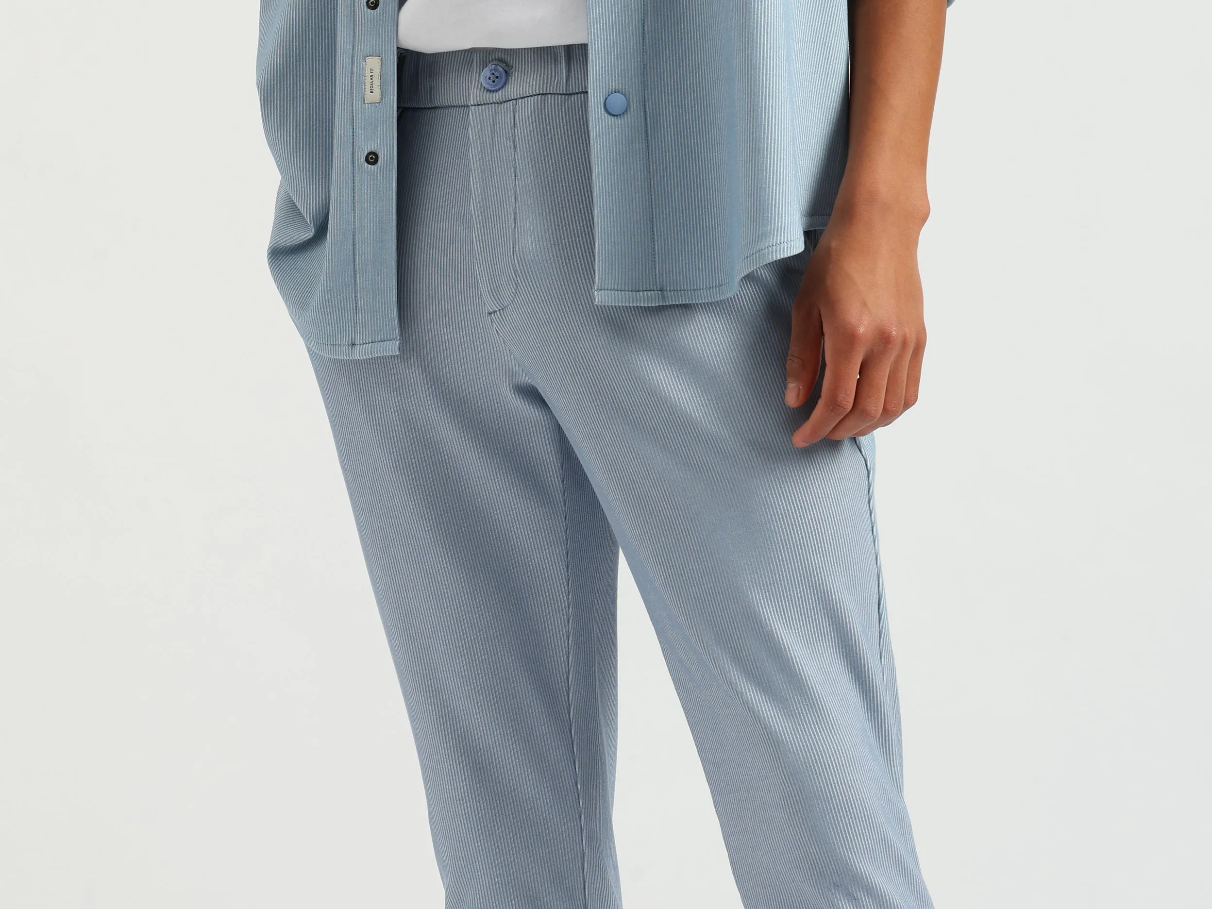 Striped Relaxed Fit Knit Cordinate Pants