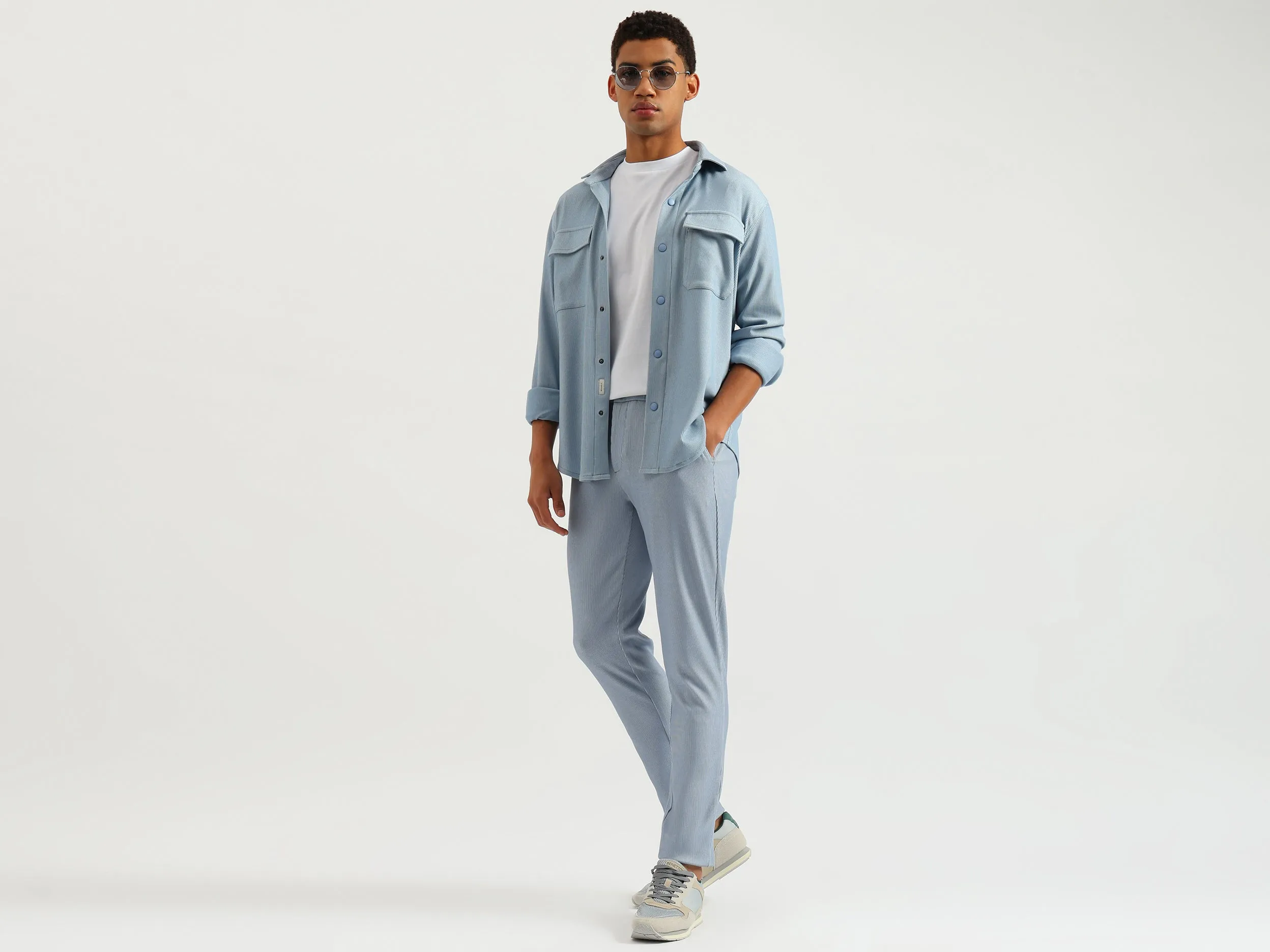 Striped Relaxed Fit Knit Cordinate Pants
