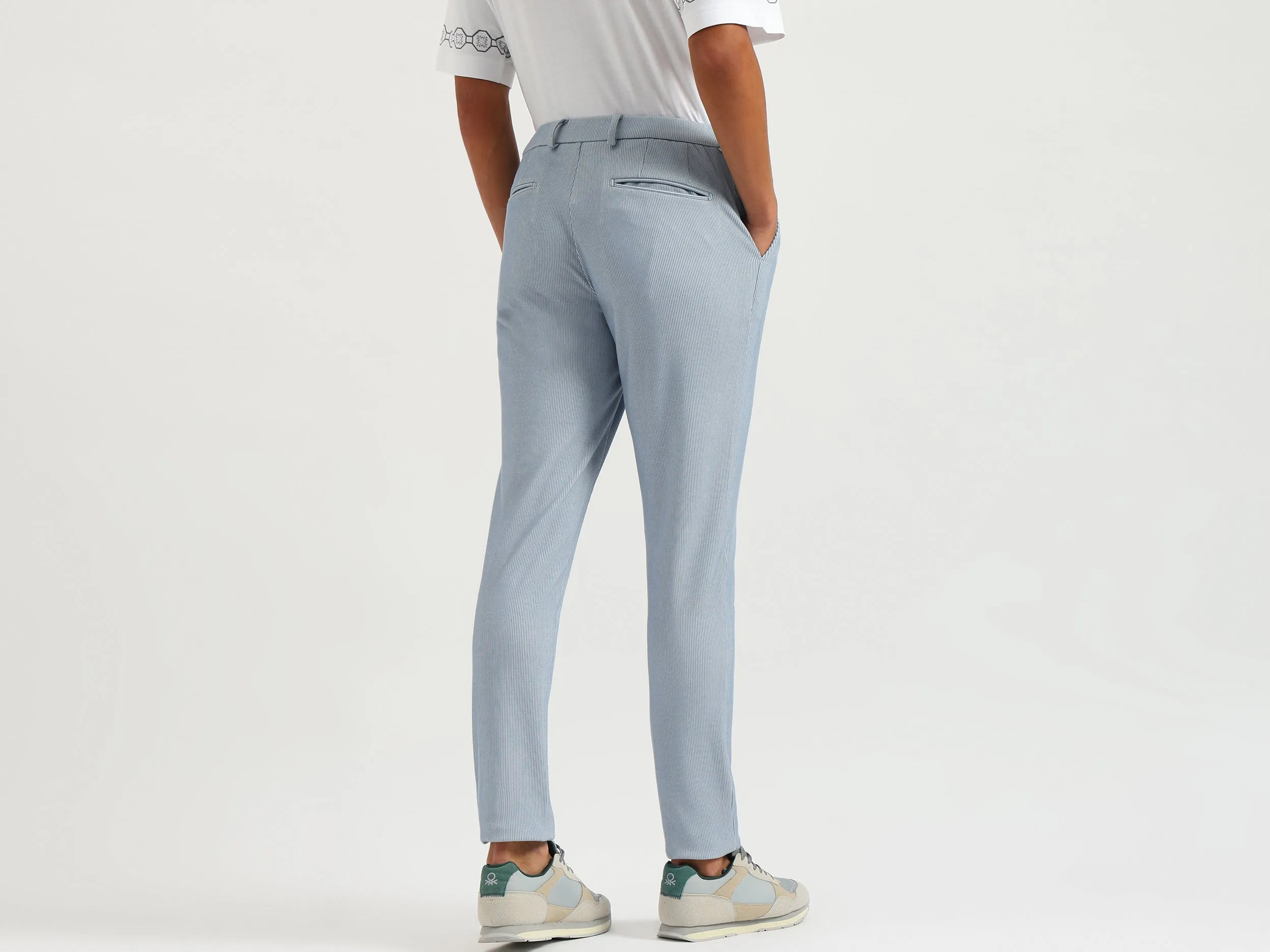 Striped Relaxed Fit Knit Cordinate Pants