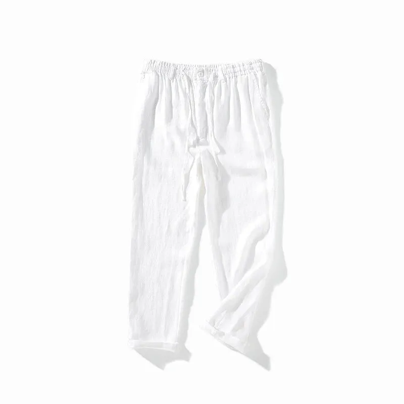 Summer Men's Japanese Casual Linen Pants: Lightweight and Breathable for Youthful Comfort