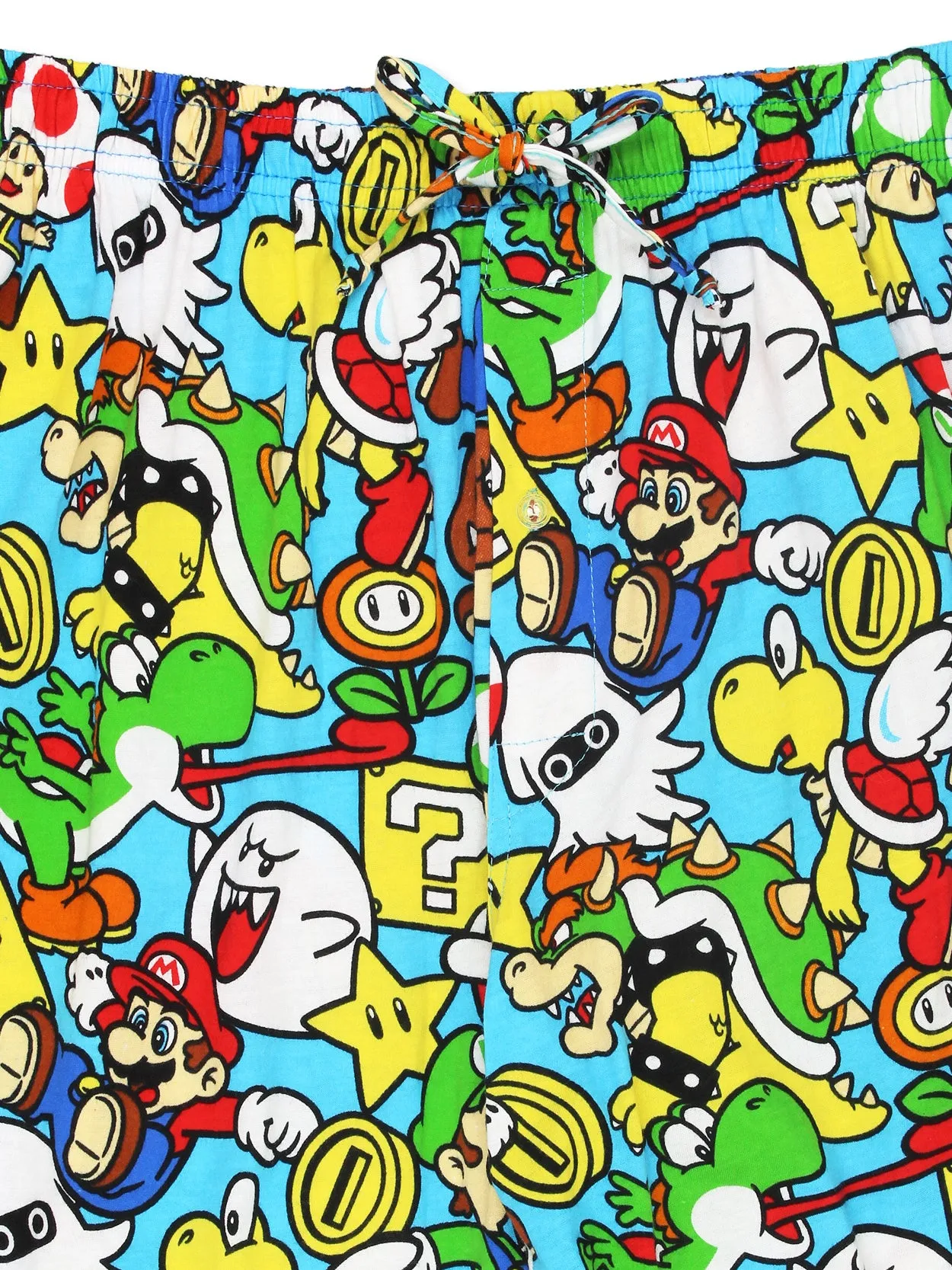 Super Mario Brothers Button Fly Pajama Pants
