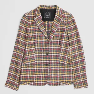 T-Jacket Ladies Woven Plaid Blazer