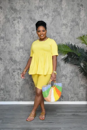 The “Dream Doll” Yellow Short Set