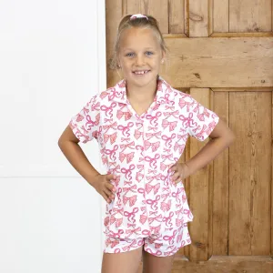 The Royal Standard Girl's Sutton Bow Sleep Short Set
