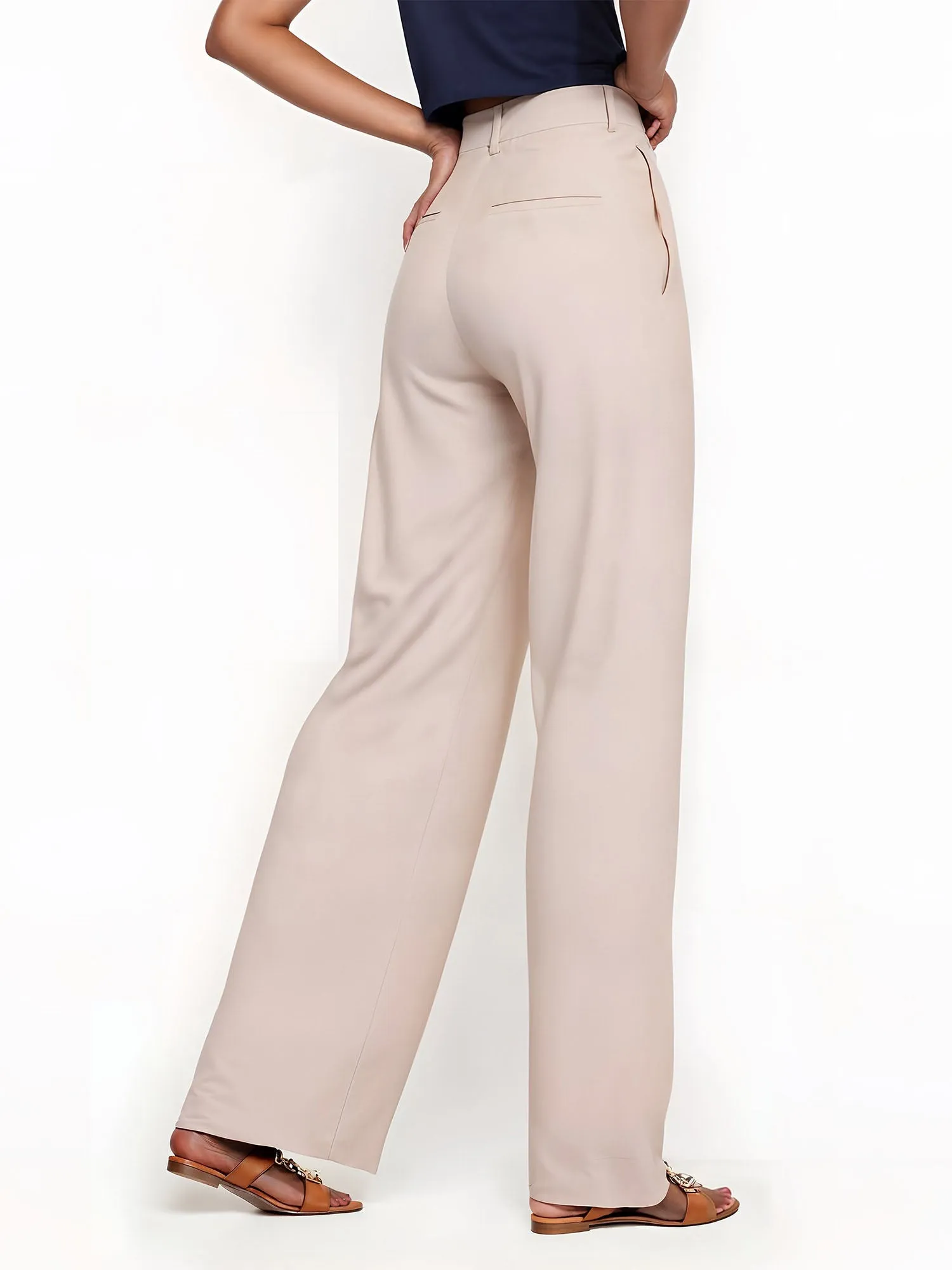 The Serenity Pant - High Waisted Pleated Wide Leg