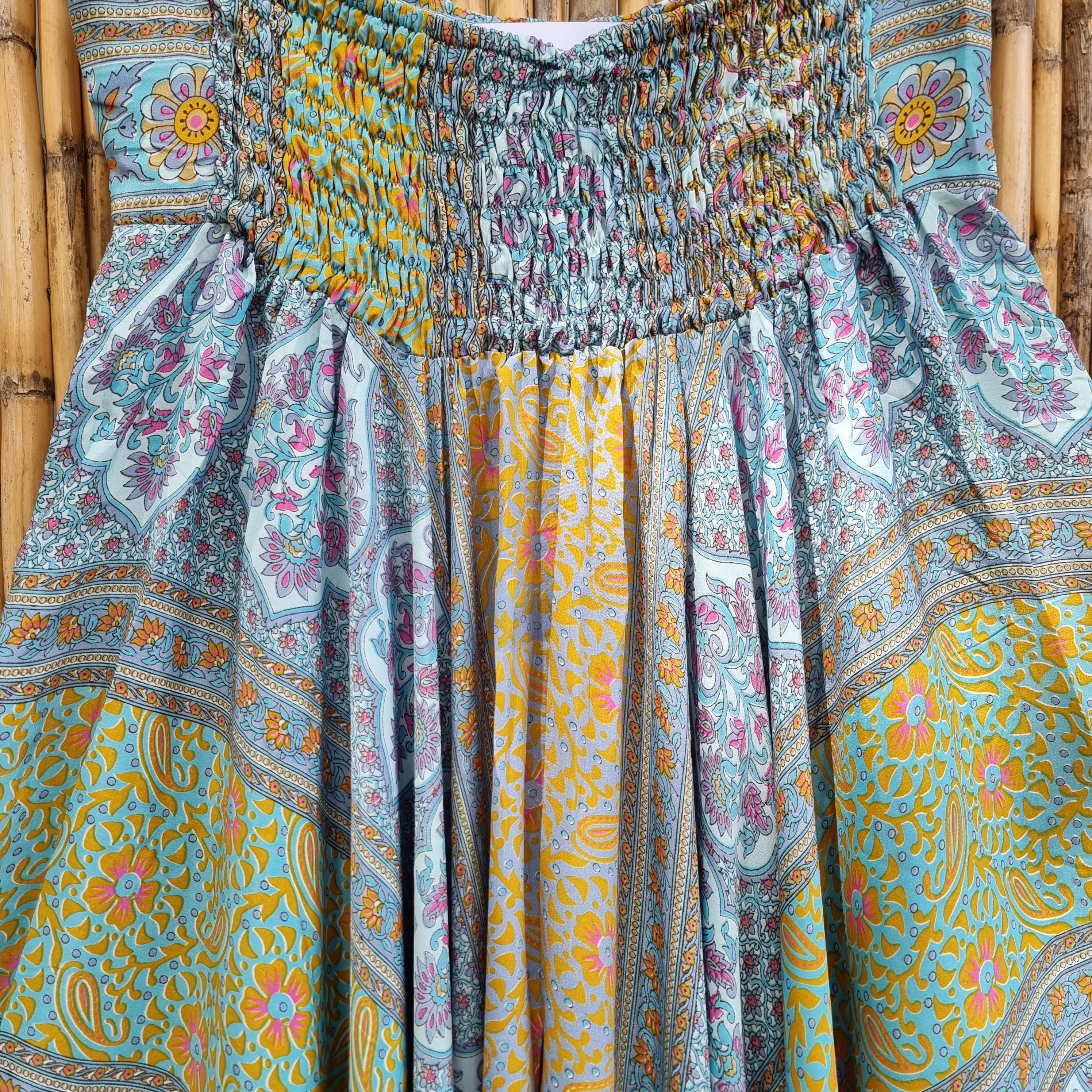 Tidal Whispers Umbrella Silk Pants