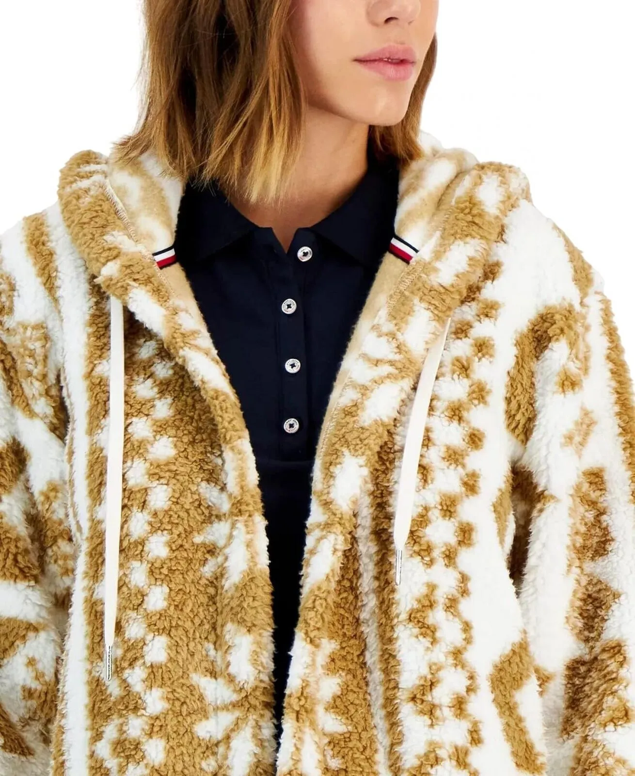 Tommy Hilfiger Women's Hooded Sherpa Jacket 1676aee8202536