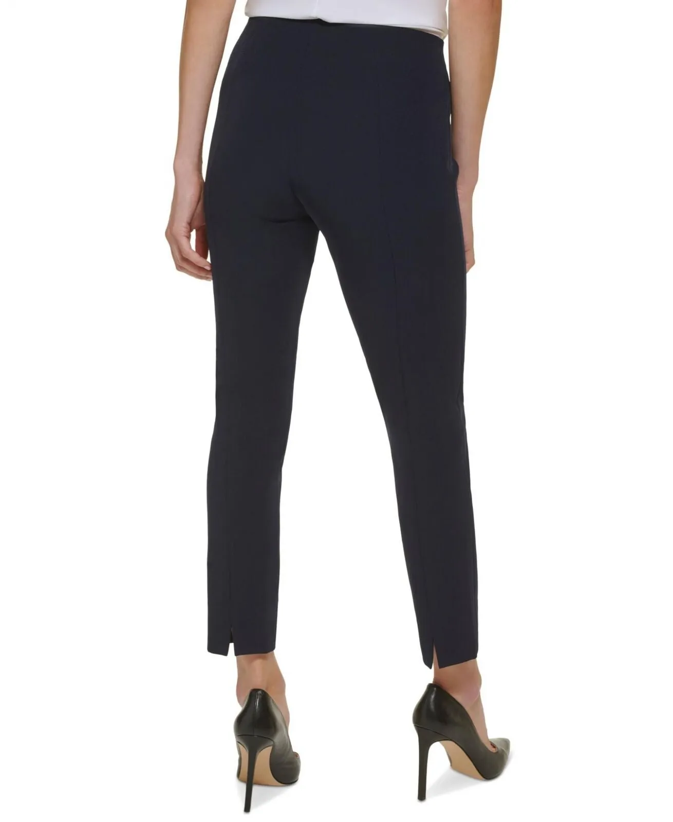 Tommy Hilfiger Women's Mid-Rise Side-Zip Flex Fit Pants H28PA268
