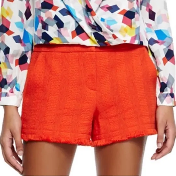 Trina Turk Corbin Fringe Tweed Shorts
