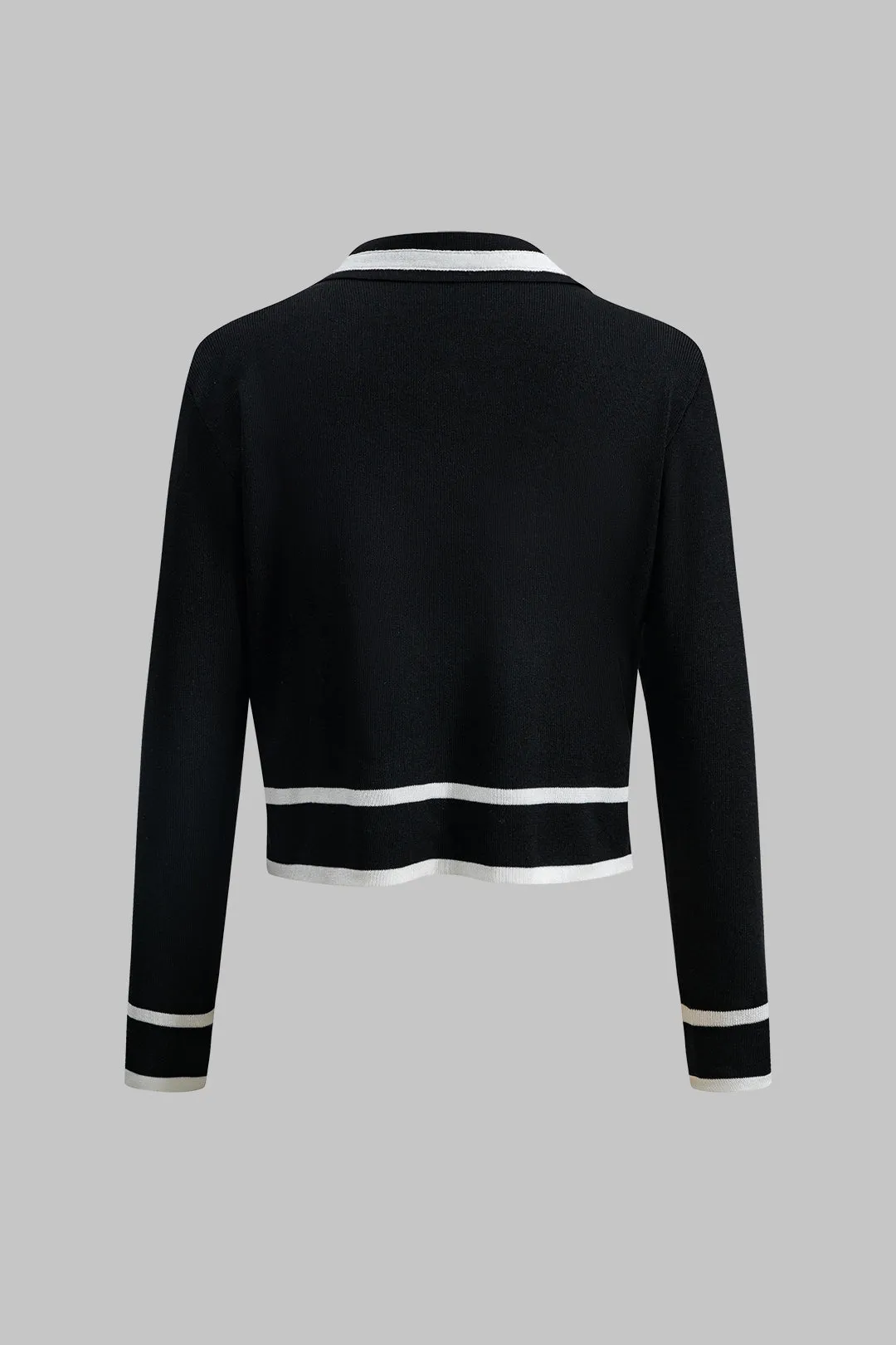 Trudy - Elegant Dual Tone Woman's Cardigan and Pants Set