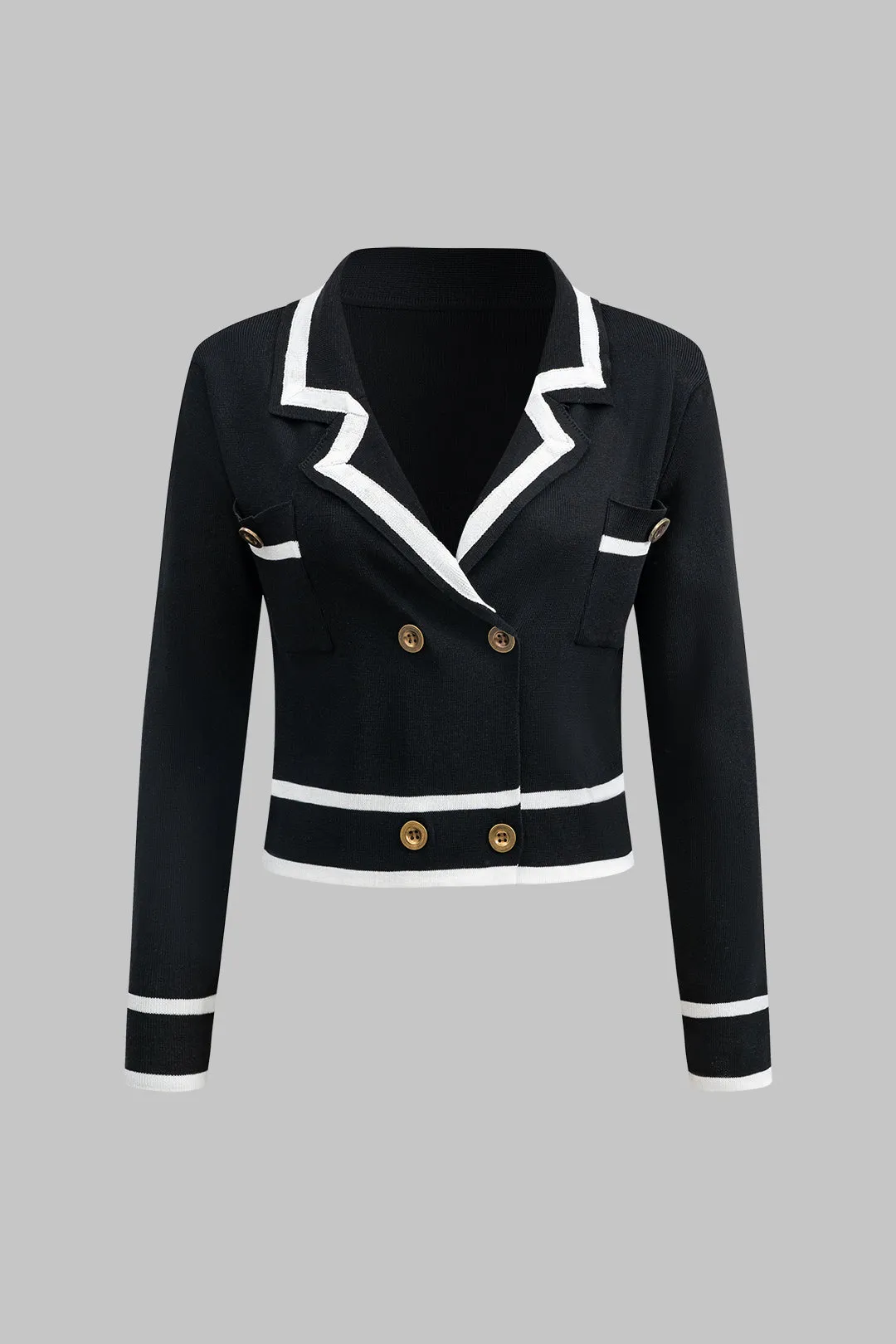 Trudy - Elegant Dual Tone Woman's Cardigan and Pants Set