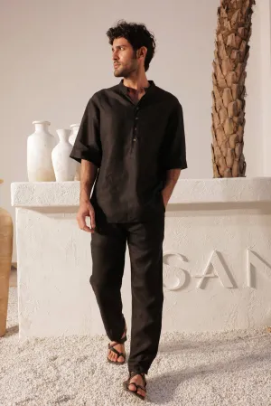 Tuscany Shirt - Man & Corsica Pants - Man (Black)